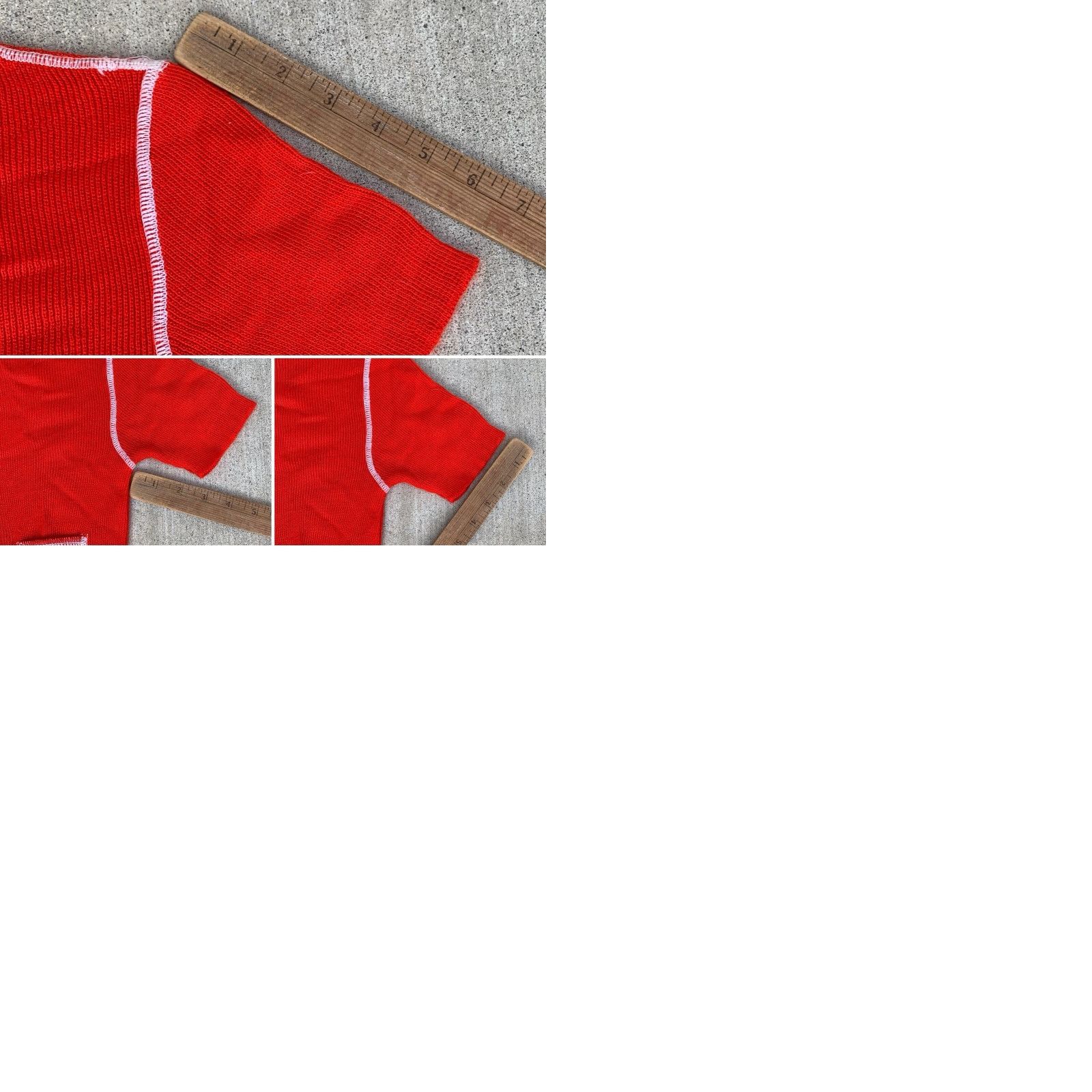 Vintage VINTAGE Acryl Pocket Tee T Shirt Red Slim Fitted Size L Unisex Adults Short Sleeve Knit Acrylic 1960s 1980s Mens Womens Boys Girls Size US L / EU 52-54 / 3 - 12 Thumbnail