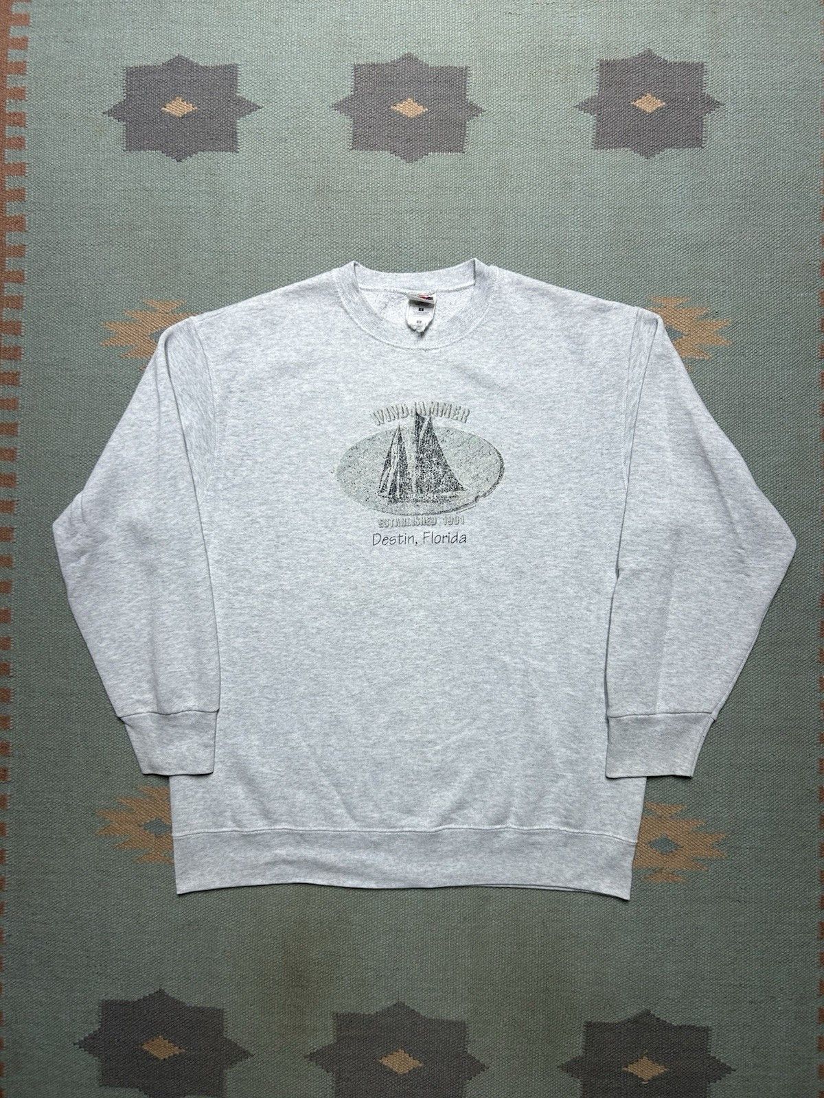 Vintage VTG sweatshirt windjammer Destin Florida sailboat beach L Size US L / EU 52-54 / 3 - 1 Thumbnail