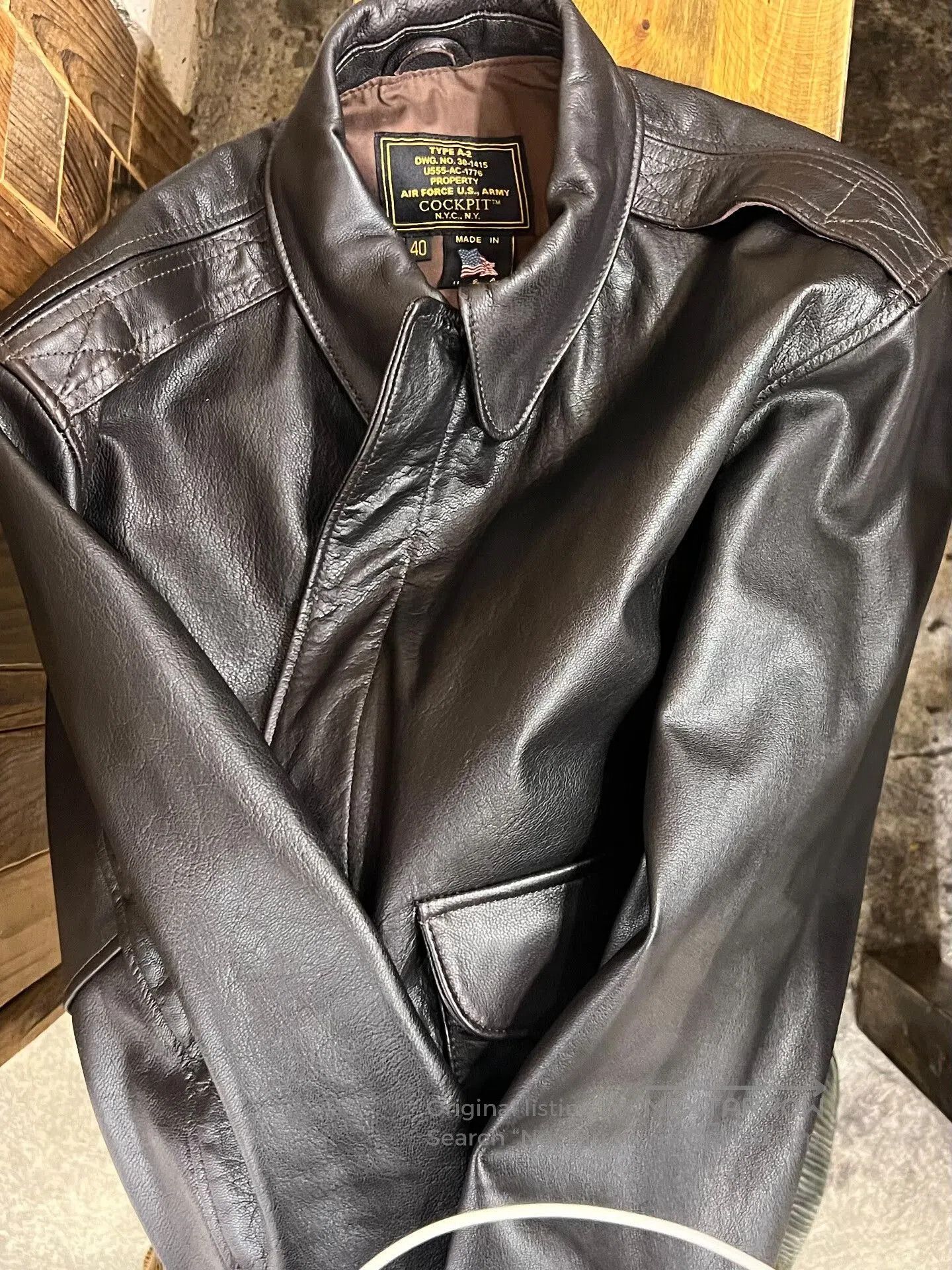 Cockpit USA Cockpit A2 Military Pilot Jacket. Size US XXS / EU 40 - 1 Thumbnail