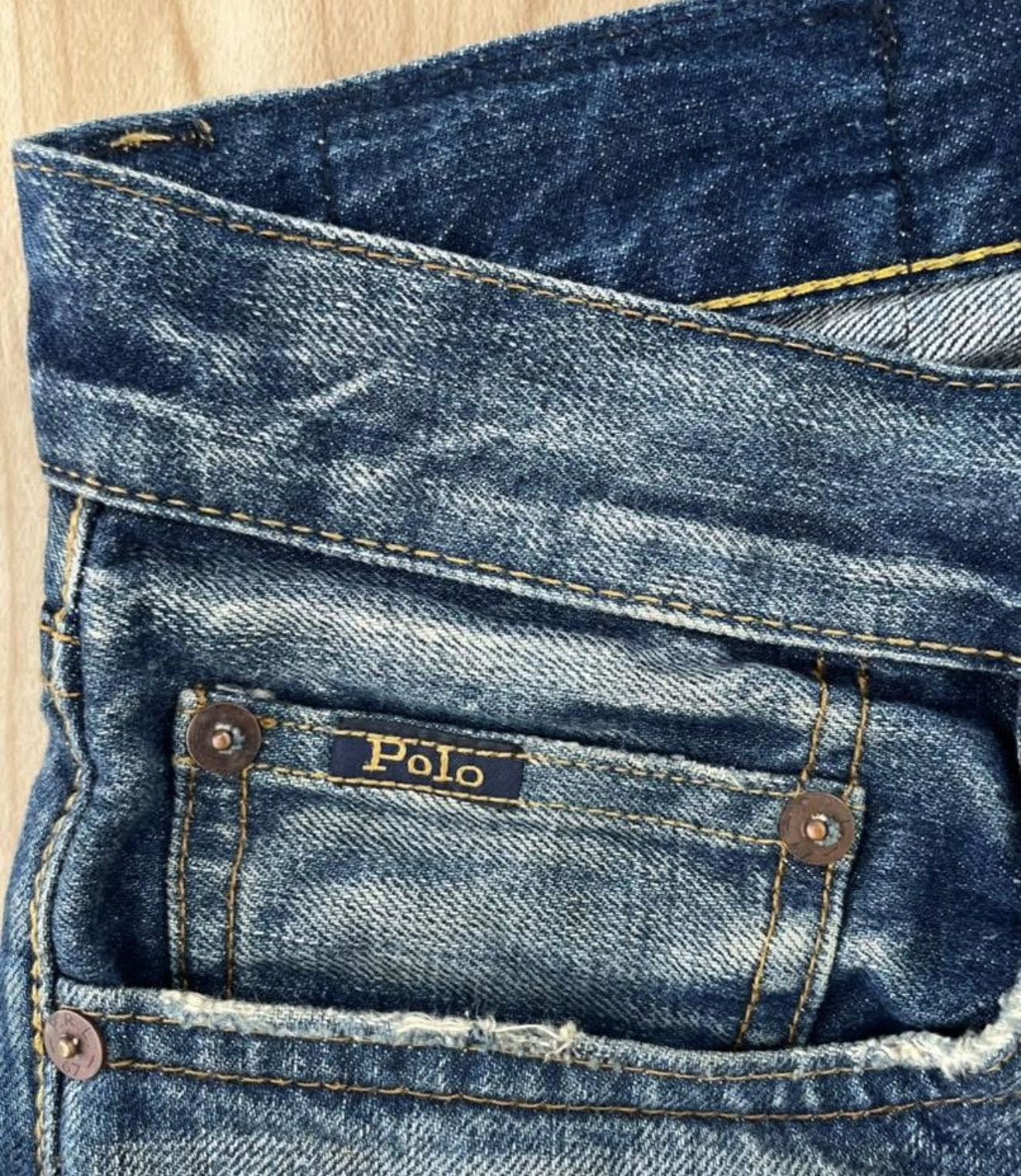 Polo Ralph Lauren Polo Ralph Lauren Varick Slim Straight Distressed Denim Jean Size US 31 - 5 Thumbnail