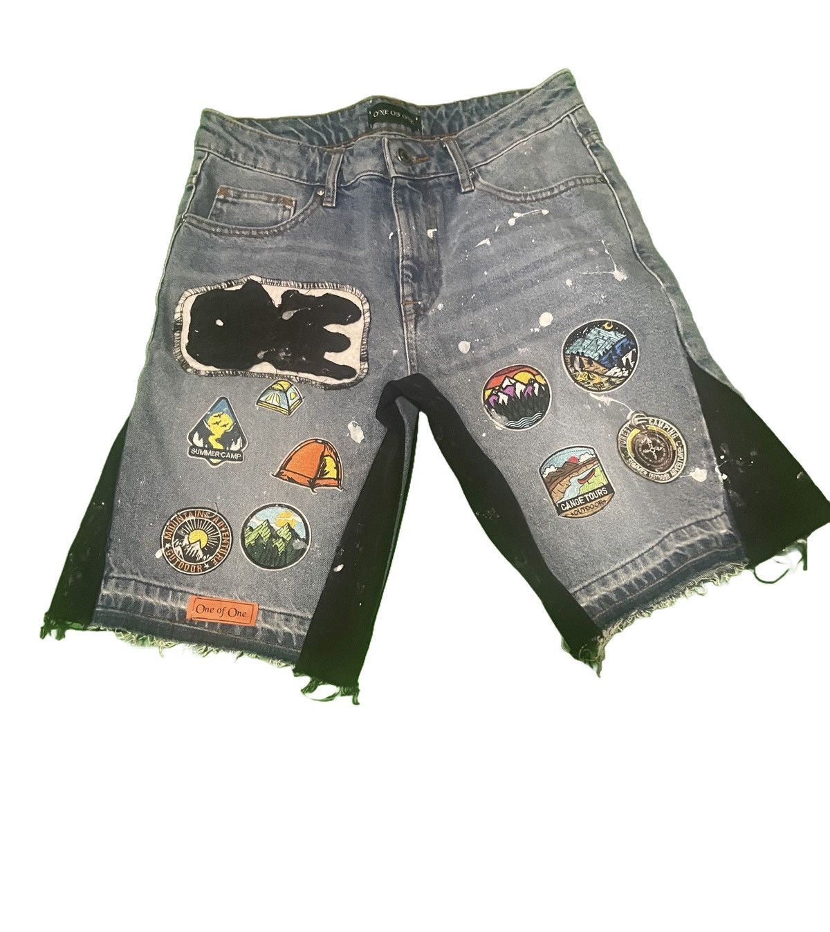 Other Boy Scout Patchwork Denim Shorts Size US 30 / EU 46 - 1 Thumbnail