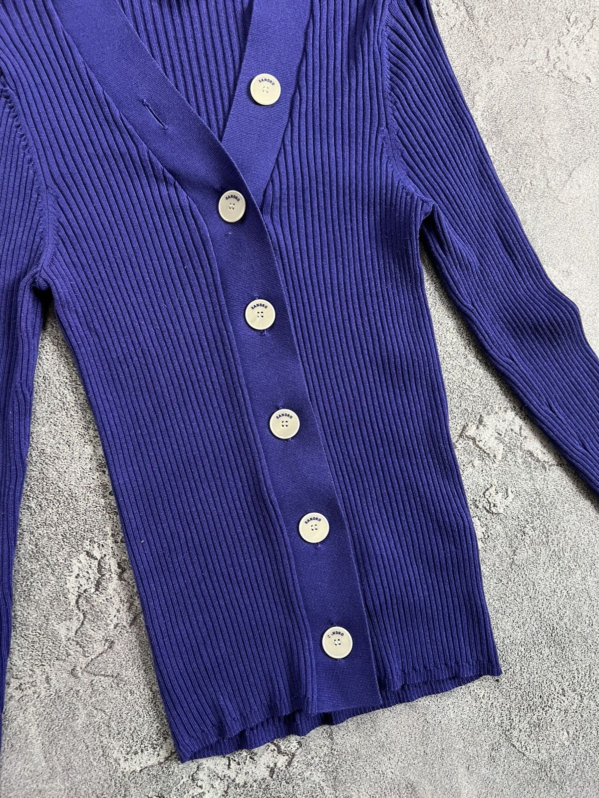 Sandro Womens Sandro Sweater Button Knitted Cardigan Size 2 Slim Size XS / US 0-2 / IT 36-38 - 4 Thumbnail