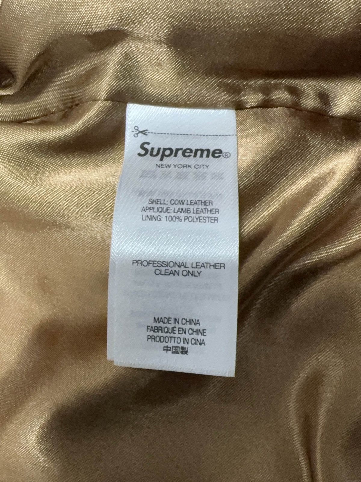 New York Yankees × Supreme Supreme Yankees Kanji Leather Jacket Size US S / EU 44-46 / 1 - 5 Thumbnail
