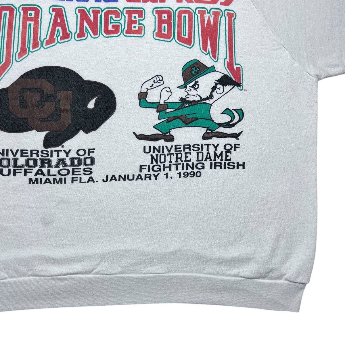 NCAA 1990 Colorado Buffaloes Notre Dame Orange Bowl Sweatshirt Size US L / EU 52-54 / 3 - 6 Thumbnail