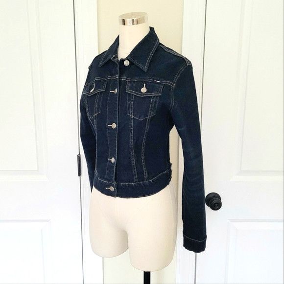 Other Juniors' Angels Dark Wash Denim Jacket Classic Retro Size M / US 6-8 / IT 42-44 - 3 Thumbnail