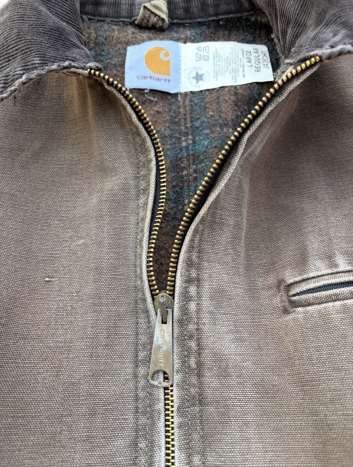 1998 Sunfaded Carhartt Detroit Jacket J43 CHT
