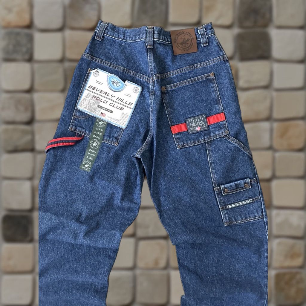 Beverly Hills Polo Club VINTAGE Beverly Hills Polo Club Jeans 32x34 Men’s Denim Blue Wide-Leg 9 LEG OPENING 5-Pocket Regular Baggy VTG RARE JNCO SKATER USA Polo Jeans Size US XS / EU 42 / 0 - 1 Thumbnail