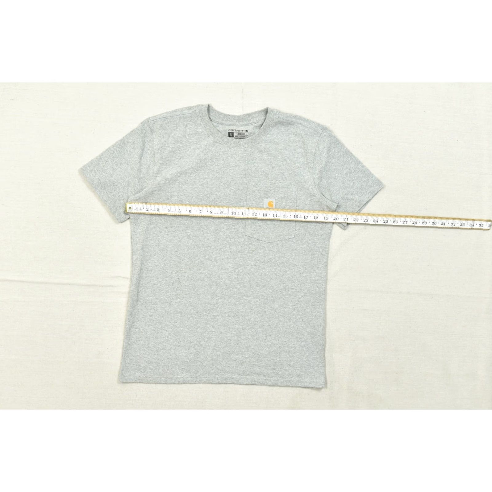 Carhartt VINTAGE? (No) Carhartt K87-W Women's Small Loose Fit Short Sleeve Pocket Tee Heather Gray Shirt Womens Small Gray Pocket Tee Carhartt K87-W Size 28" / US 6 / IT 42 - 8 Thumbnail