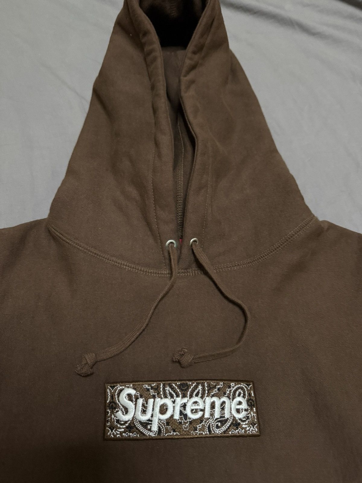 Supreme Supreme brown bandana paisley box logo hooded sweatshirt Size US M / EU 48-50 / 2 - 3 Thumbnail