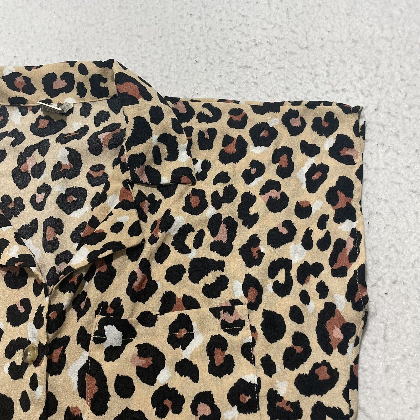 Other Paper Crane Cheetah Print Button Front Short Sleeve Collared Size M / US 6-8 / IT 42-44 - 6 Thumbnail