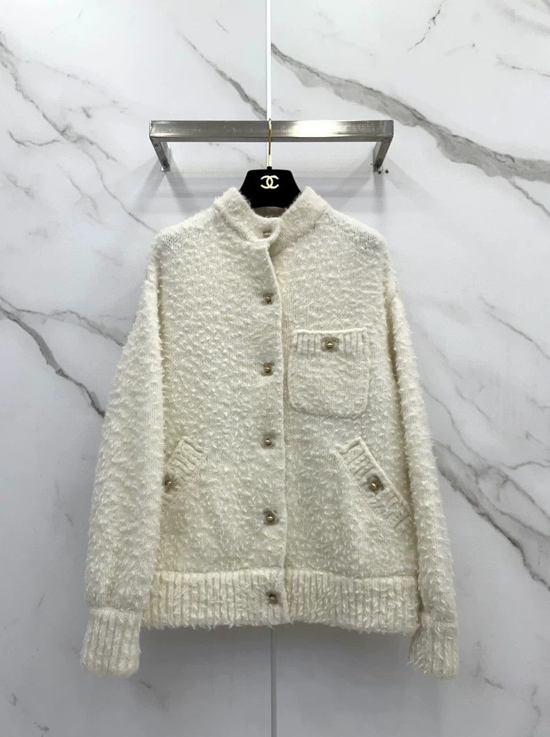 Chanel Chanel CF button alpaca wool knitted cardigan jacket 2504-N Size XXS / US 00 / IT 34 - 4 Thumbnail