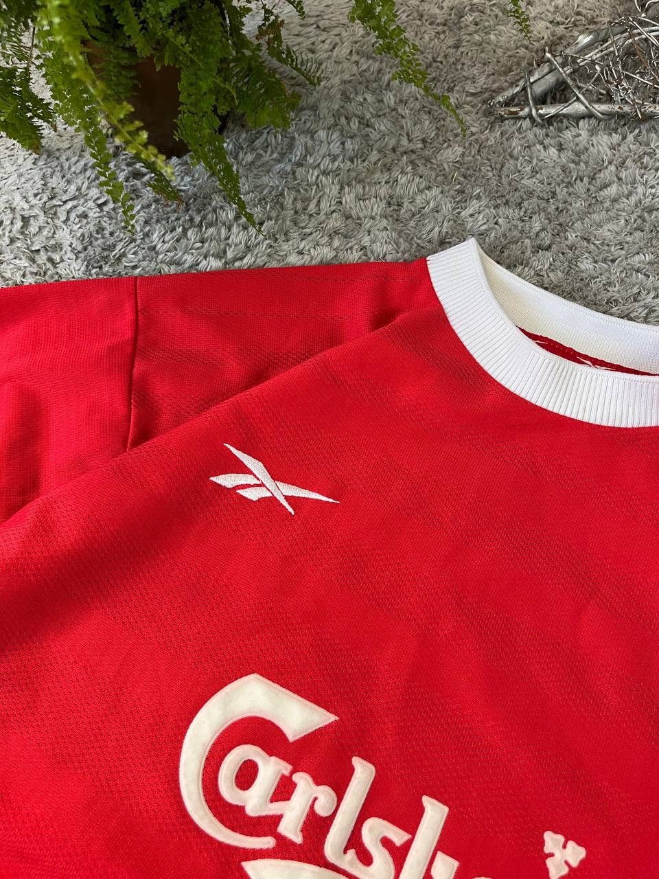 Reebok × Vintage 1998-2000 T-Shirt Reebok x Liverpool Soccer Jersey Rare Logo Size US L / EU 52-54 / 3 - 6 Thumbnail