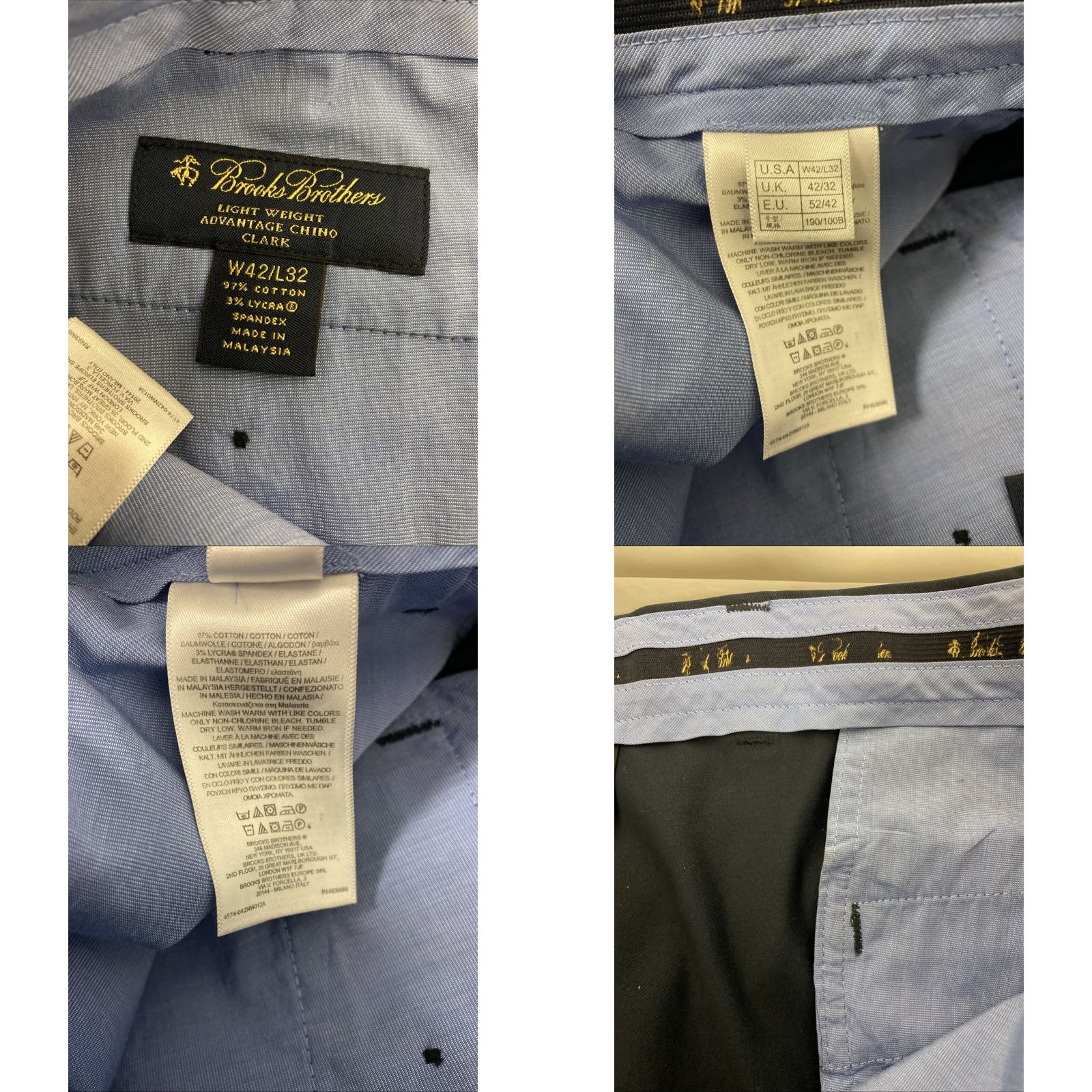 Brooks Brothers VINTAGE Brooks Brothers Men’s Chino Pants Size 42 X 32 Deep Indigo Blue Slim Fit Casual Size US 42 / EU 58 - 8 Thumbnail