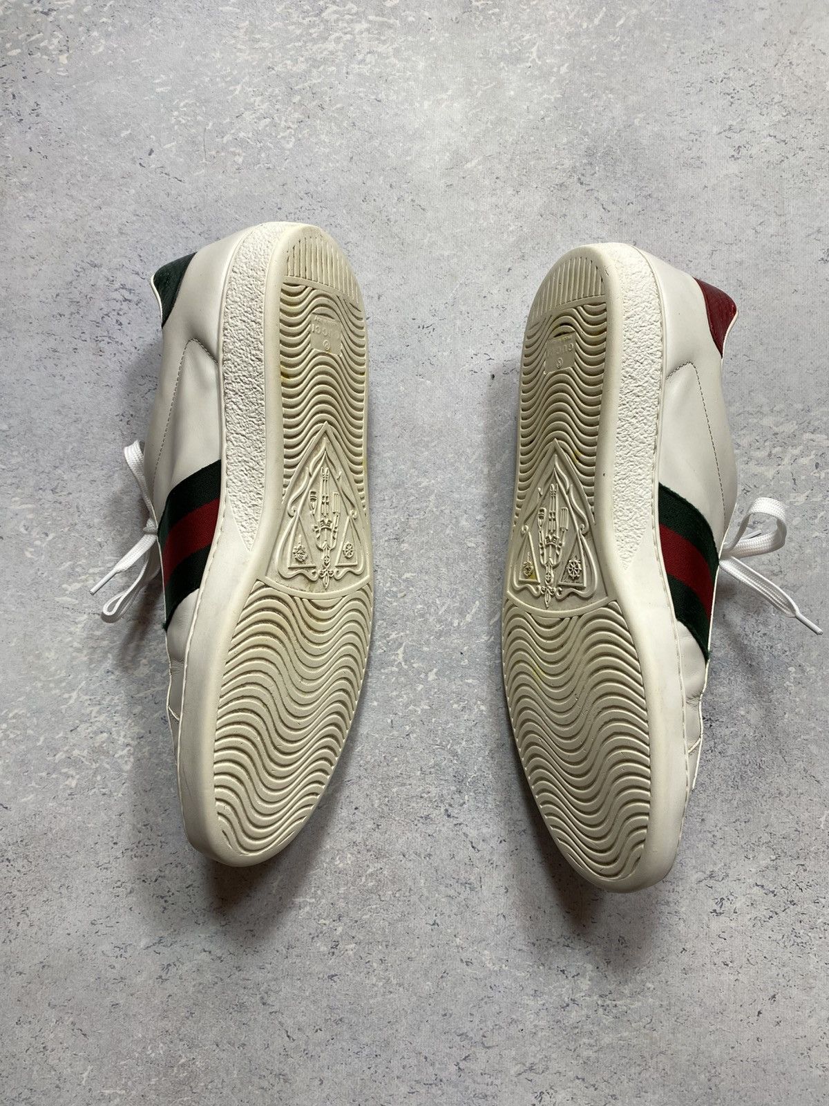 Gucci Gucci Ace Snake White Leather Shoes Trainers UK11 US11.5 Size US 11.5 / EU 44-45 - 4 Thumbnail