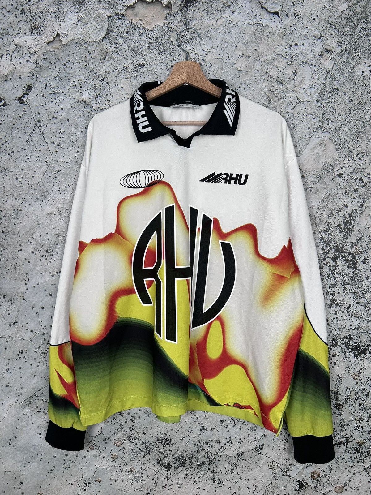 Rhude × Zara Zara X Rhuigi Printed Long Sleeve Jersey | Grailed