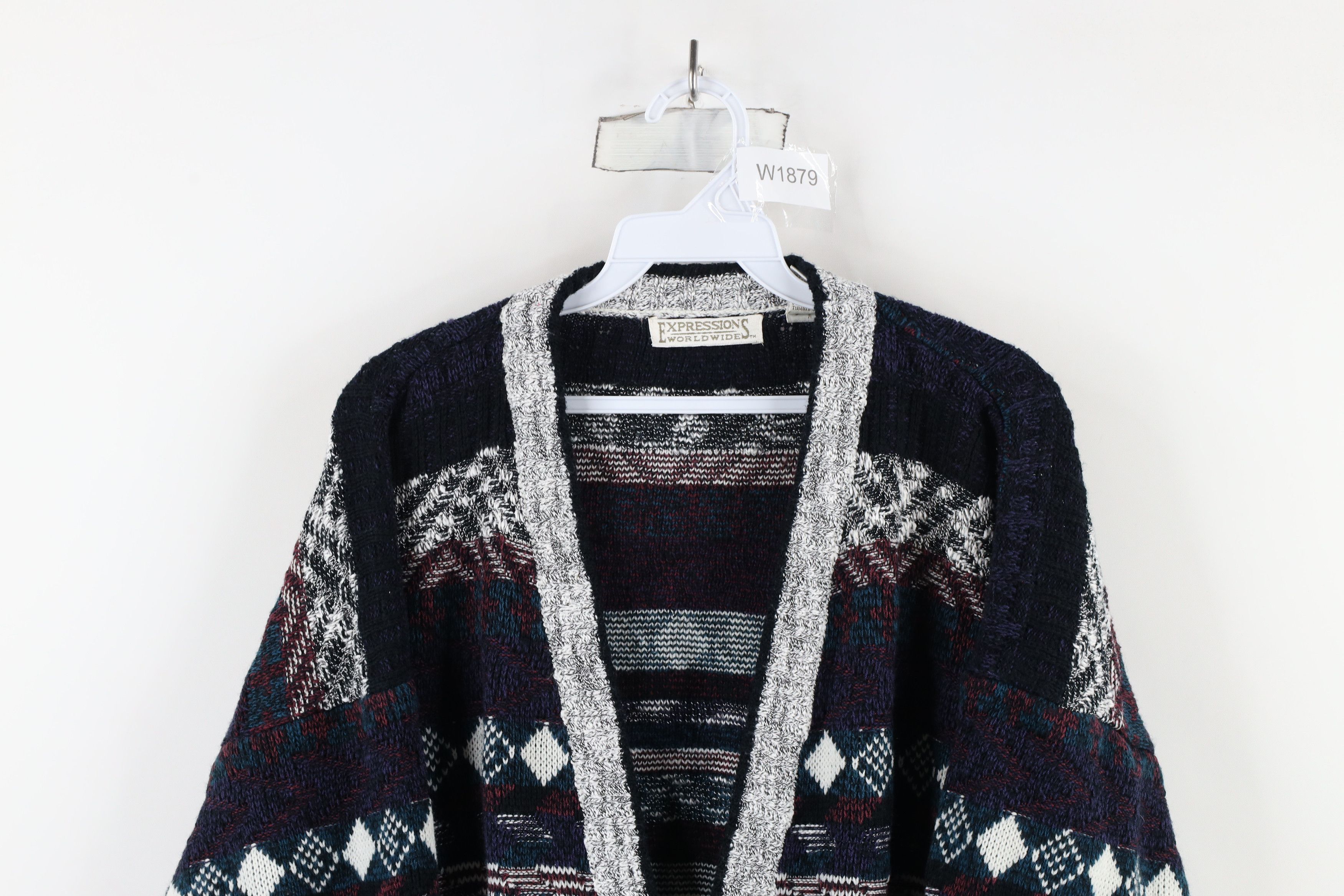 Vintage Vintage 90s Coogi Style Rainbow Grandpa Cardigan Sweater Size US XL / EU 56 / 4 - 2 Thumbnail
