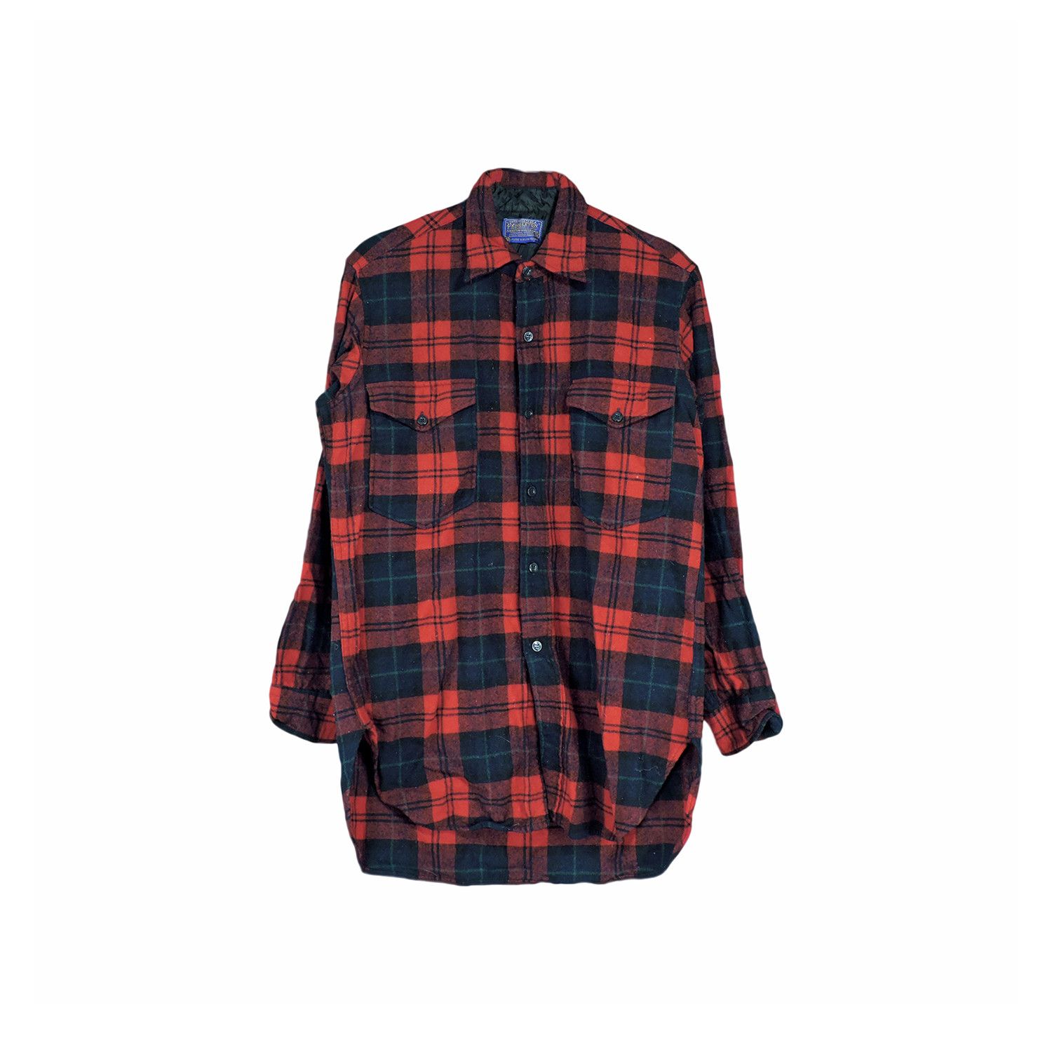 Pendleton PENDLETON PURE VIRGIN WOOL PLAID LONG SLEEVE FLANNEL SHIRT Size US M / EU 48-50 / 2 - 1 Thumbnail