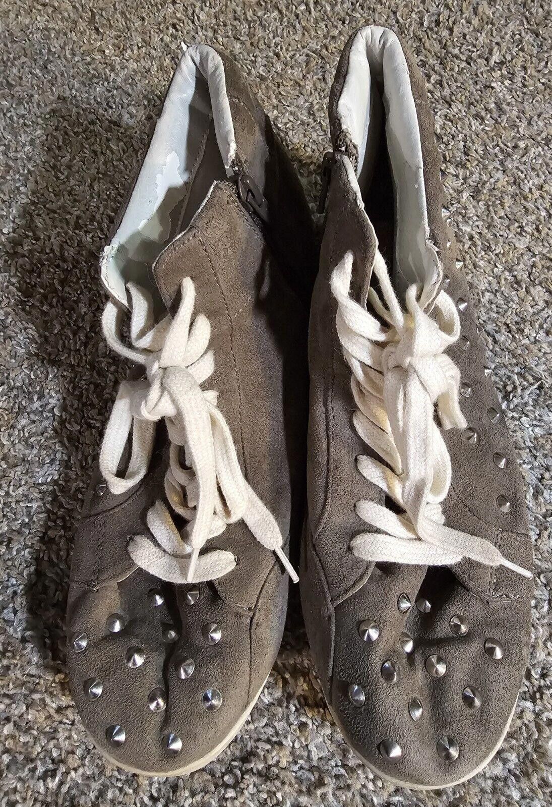 Designer Candies Shoes Womens 9M Catoni Sneakers Brown Studded Damage Size US 9 / IT 39 - 2 Thumbnail