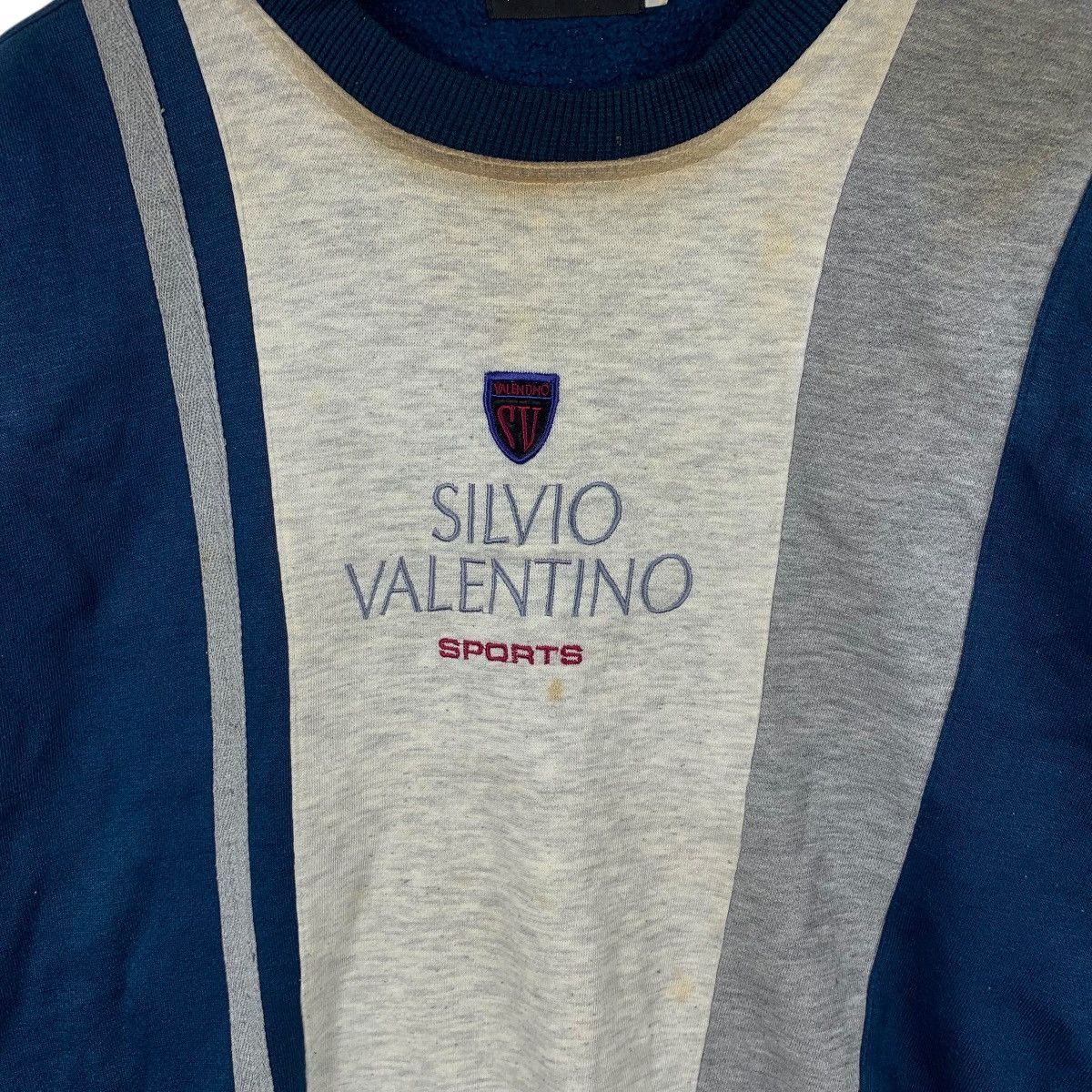 Vintage Vintage SILVIO VALENTINO ITALY Embroidered Logo Sweatshirt Size XL / US 12-14 / IT 48-50 - 5 Thumbnail