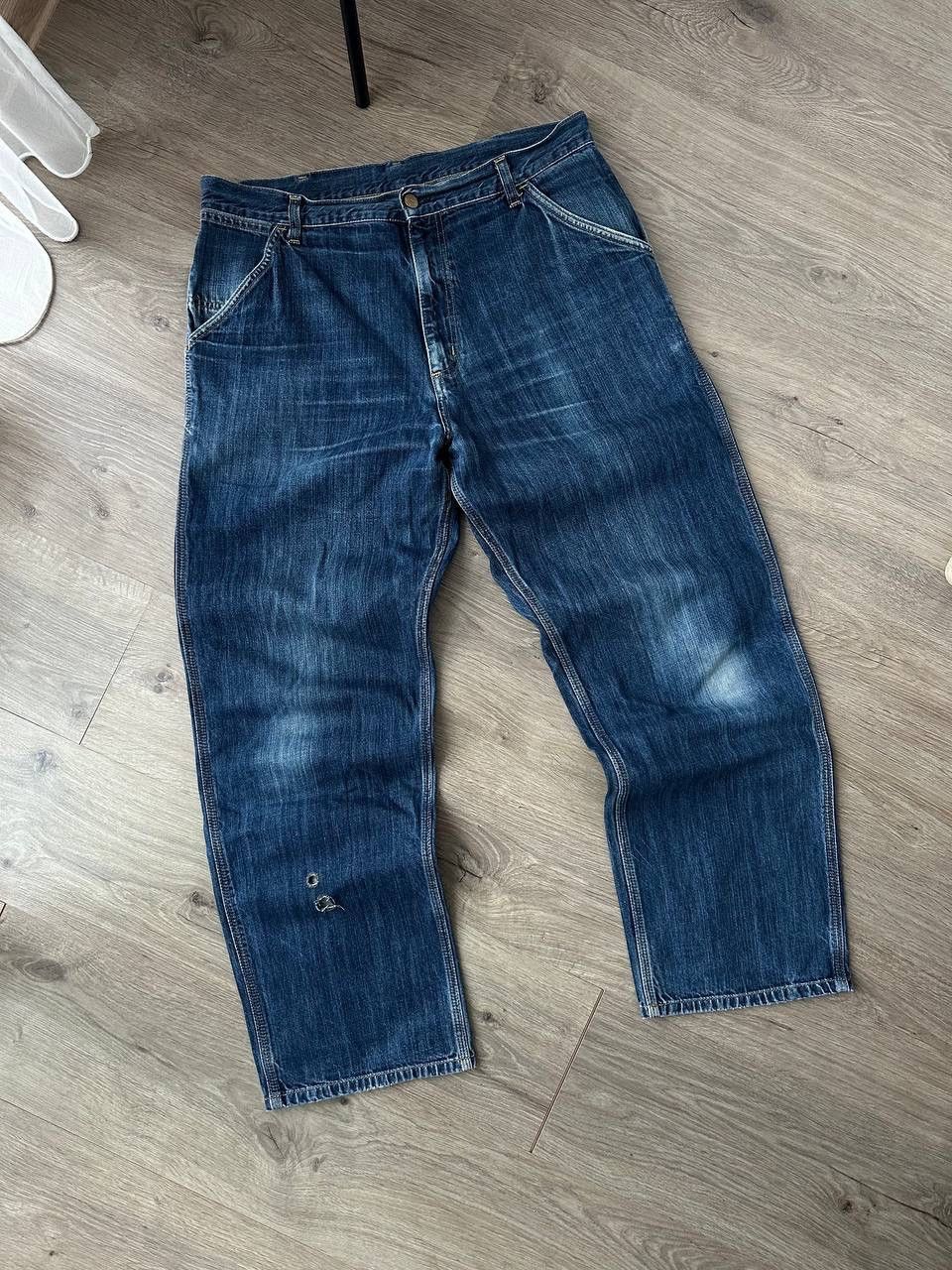 Carhartt × Carhartt Wip × Vintage Vintage Carhartt Simple Denim Distressed Faded Pants Size US 34 / EU 50 - 9 Thumbnail