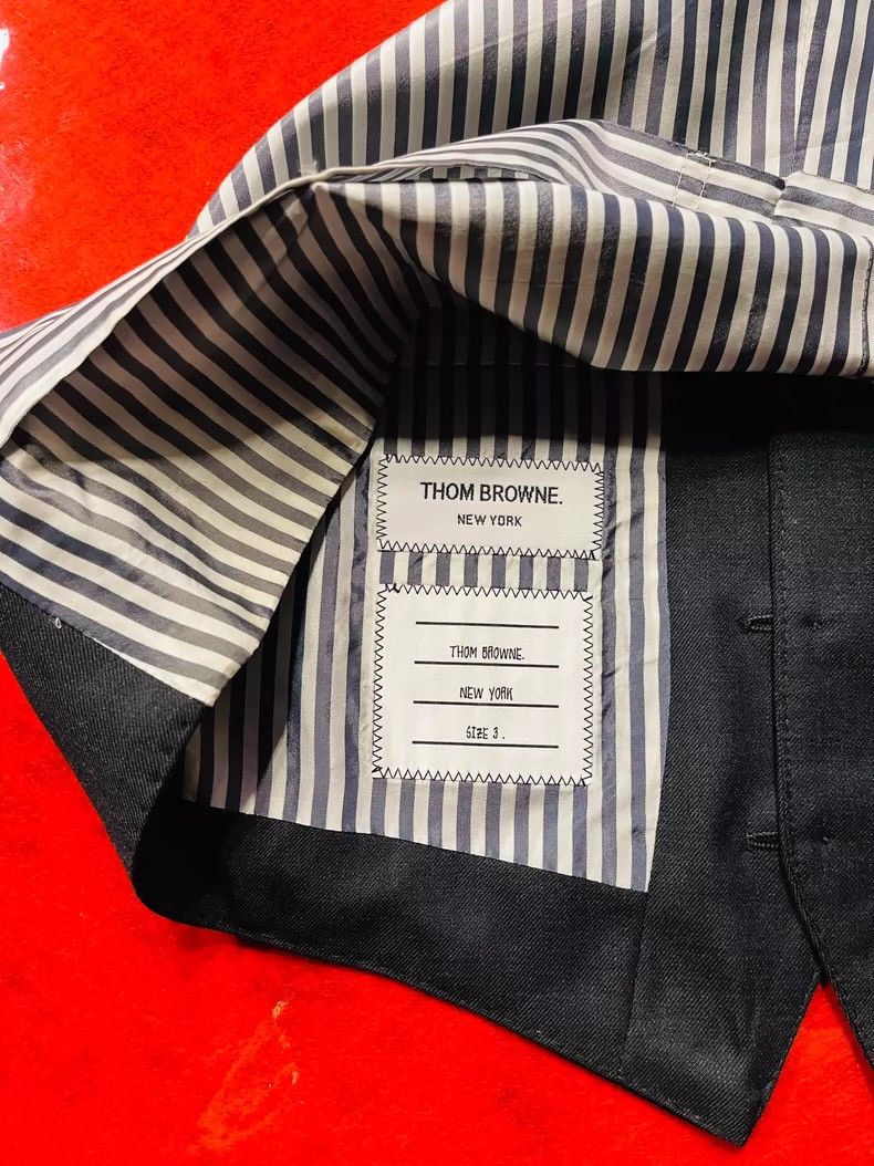 Thom Browne Thom Browne Size 3Suit vest carbon black dark grey suit 250 Size US L / EU 52-54 / 3 - 5 Thumbnail
