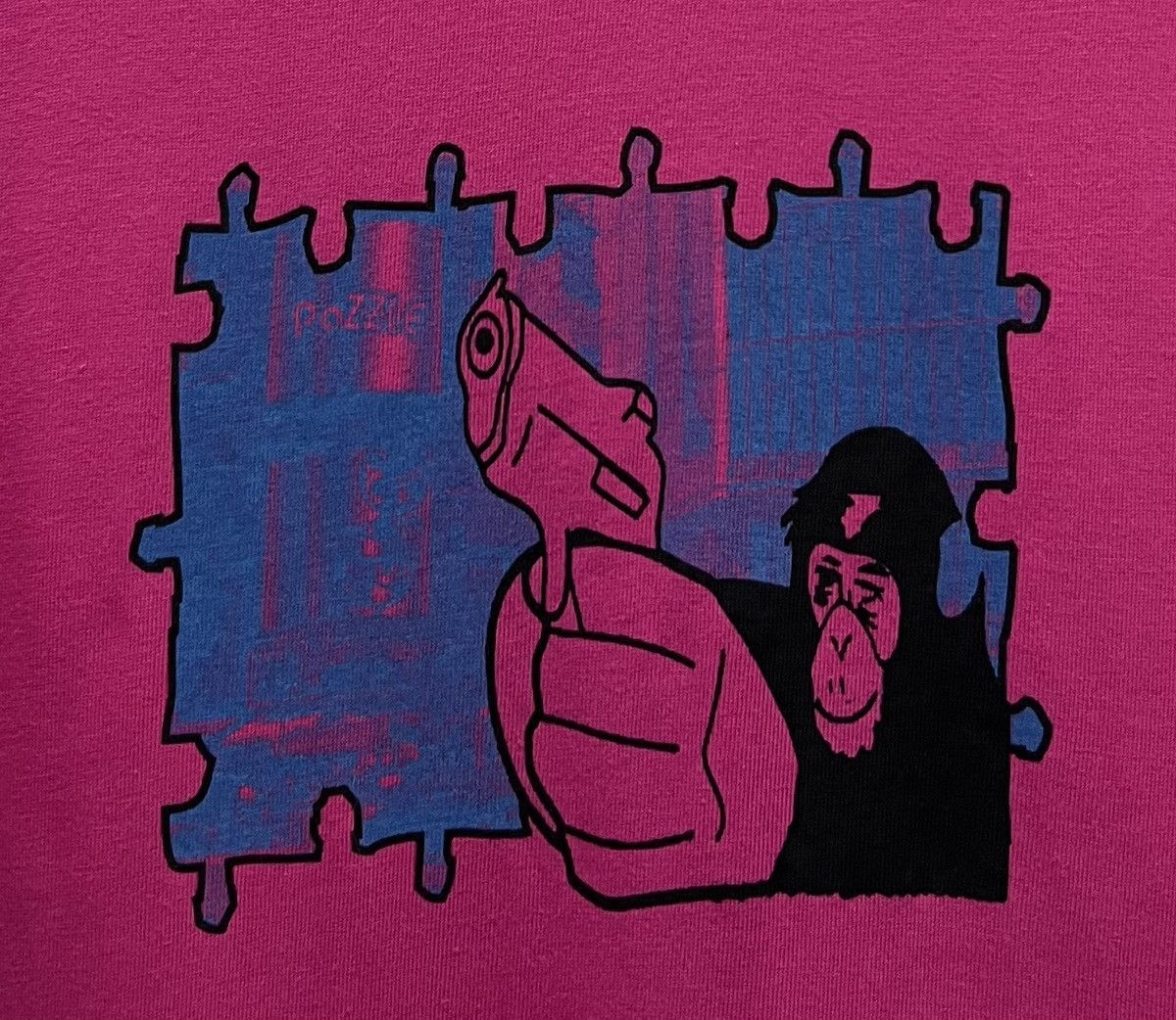 Designer × Vintage VINTAGE PZL DESIGNING STUDIO MONKEY GUN STOCK TEE SHIRT Size US L / EU 52-54 / 3 - 3 Thumbnail