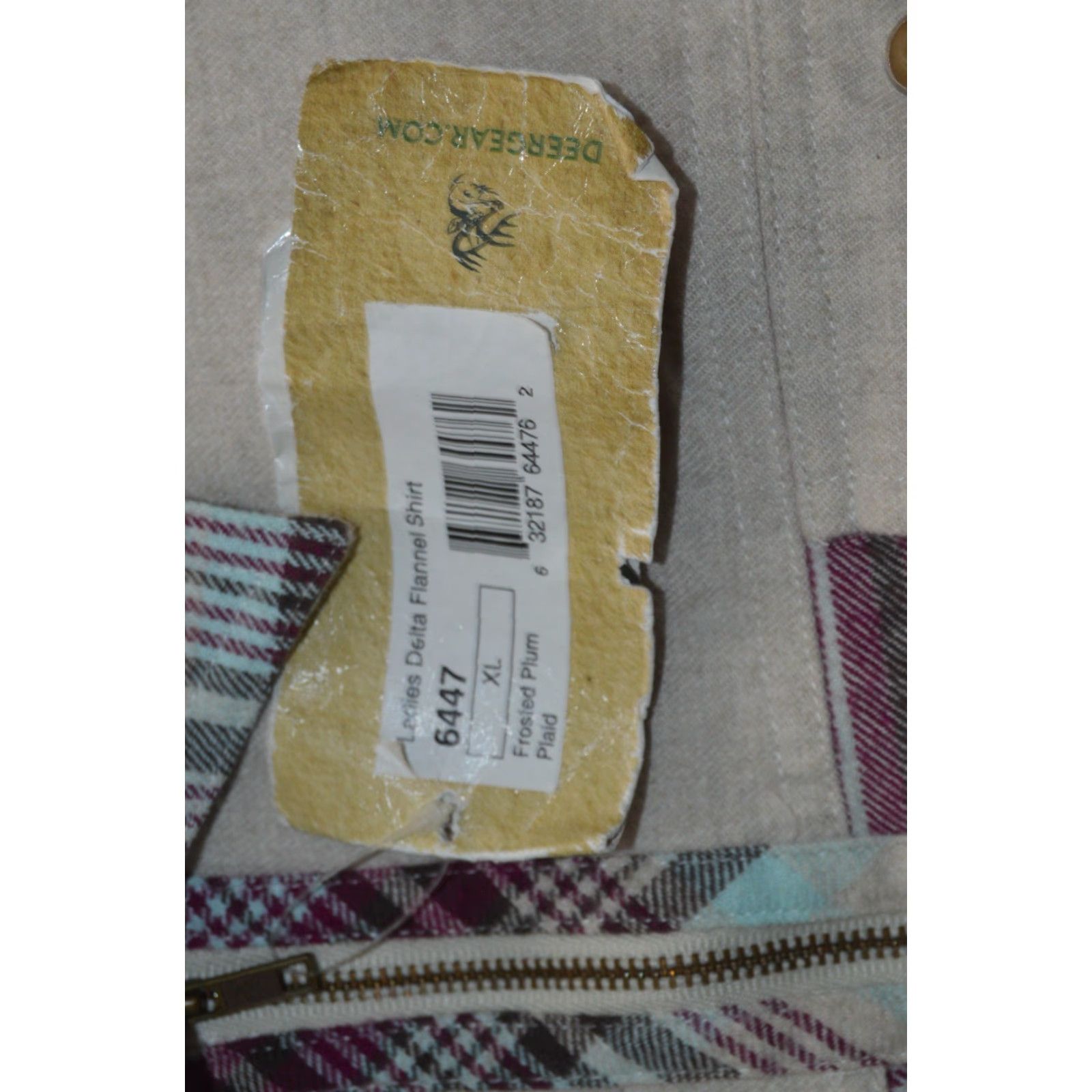 Vintage LEGENDARY WHITETAILS Mens Quarter Zip Plaid Flannel Shirt 1/4 Zip Pearl Snaps Sz XL Beige NWT Mens Casual Pullover Winter Fall Size US XL / EU 56 / 4 - 5 Thumbnail