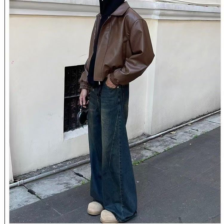 Japanese Brand × Jean American washed retro straight all-match distressed jeans Size US 32 / EU 48 - 4 Thumbnail
