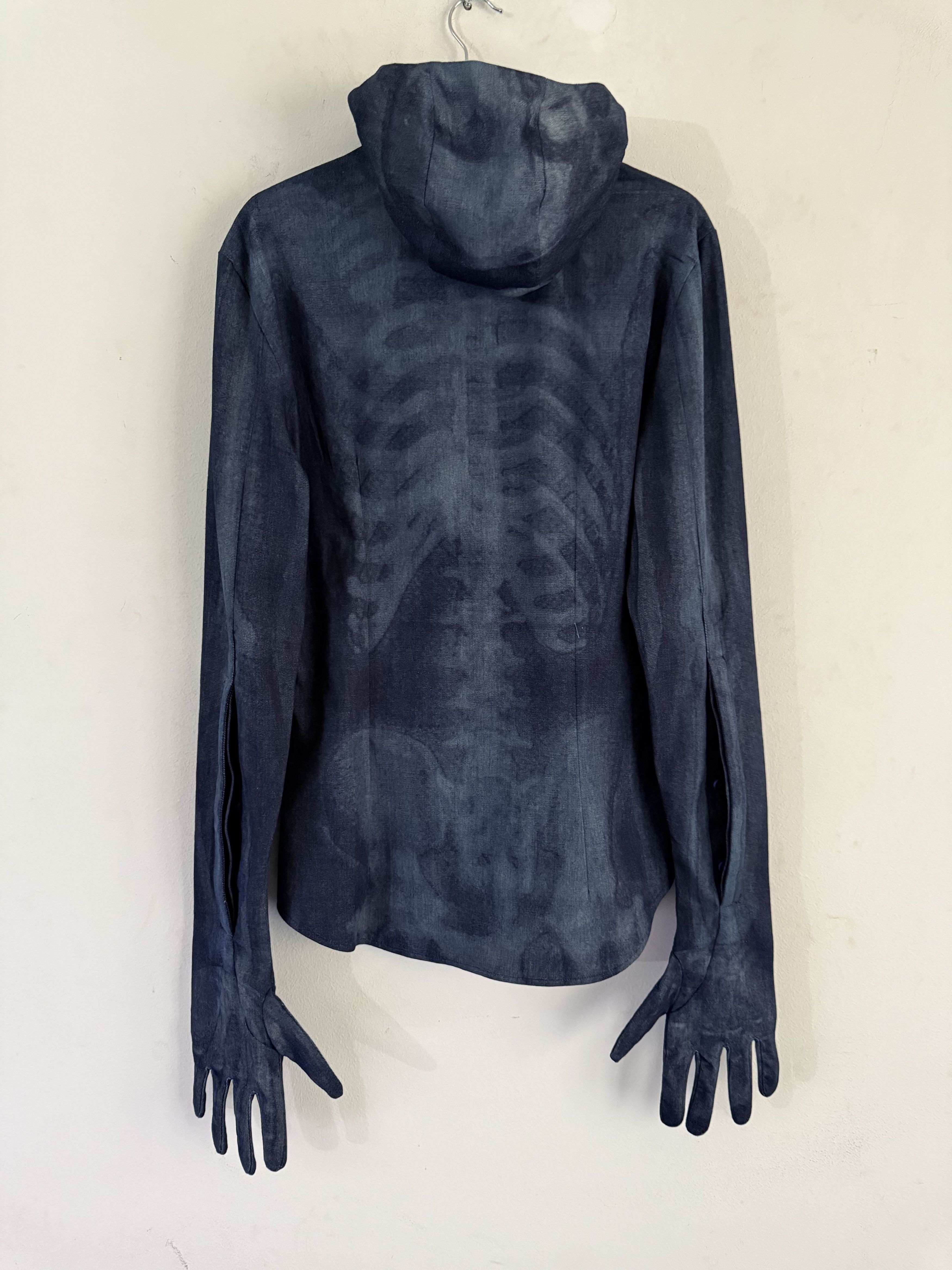 Off-White Runway Ss’23 Body Scan Jeanshemd Mit Kapuze In Blue Size US L / EU 52-54 / 3 - 3 Thumbnail