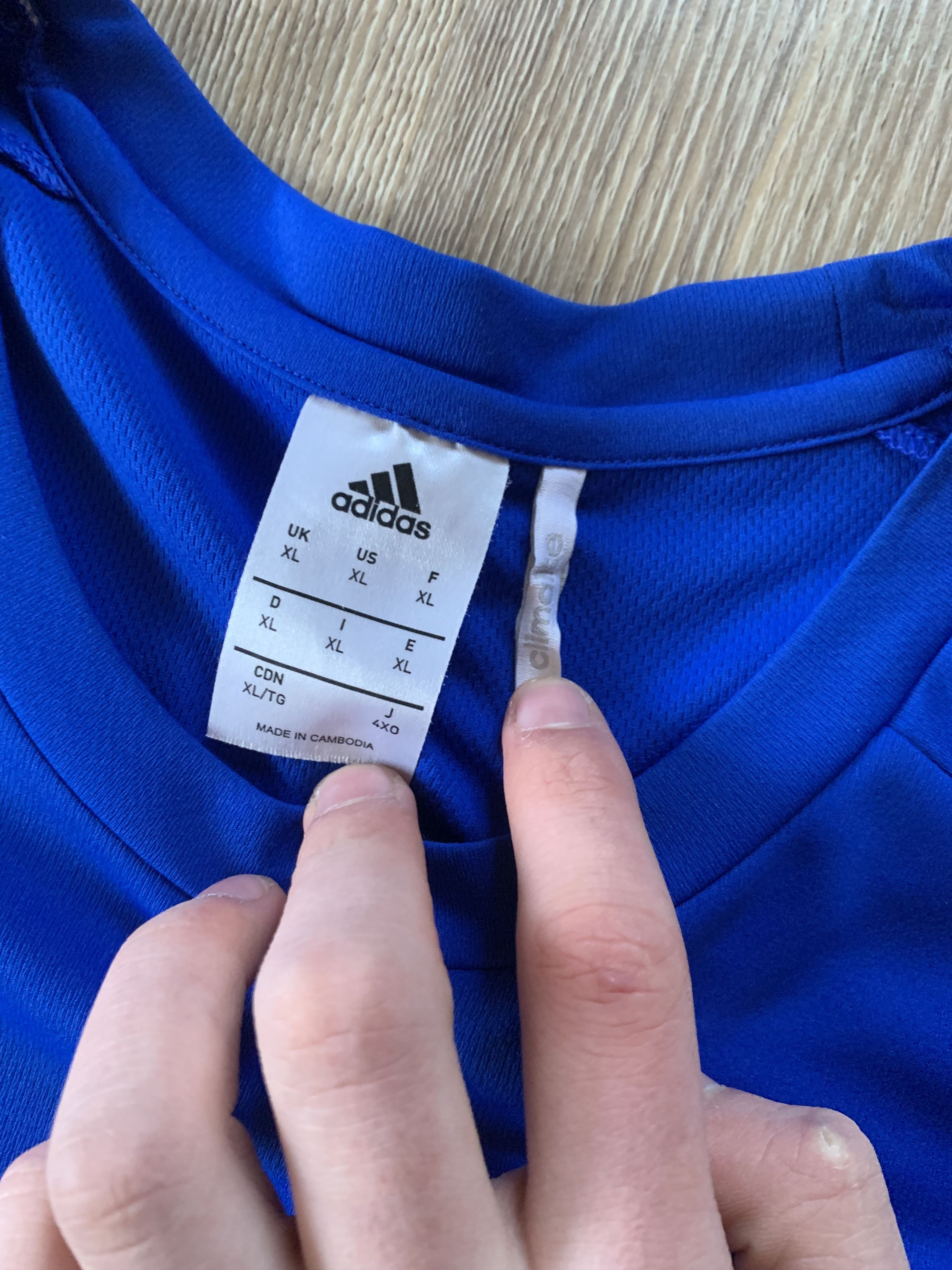 Adidas Adidas Clima Lite Blue Training T-Shirt Size US XL / EU 56 / 4 - 7 Thumbnail