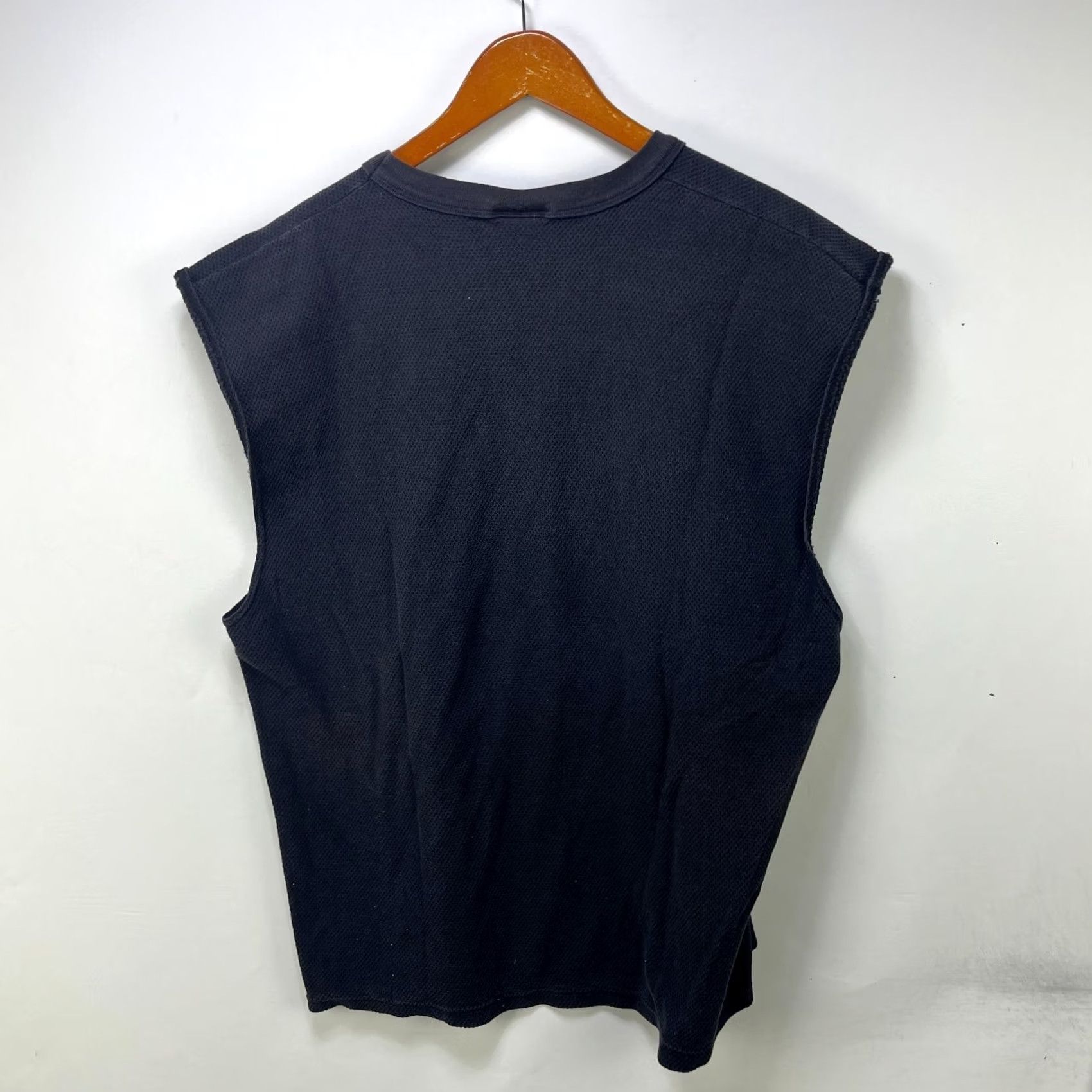 Vintage VINTAGE 90s Hanes Beefy-T T-Shirt Black 2XL Cotton Thermal Pockets Logo USA Mens Size US XXL / EU 58 / 5 - 7 Thumbnail