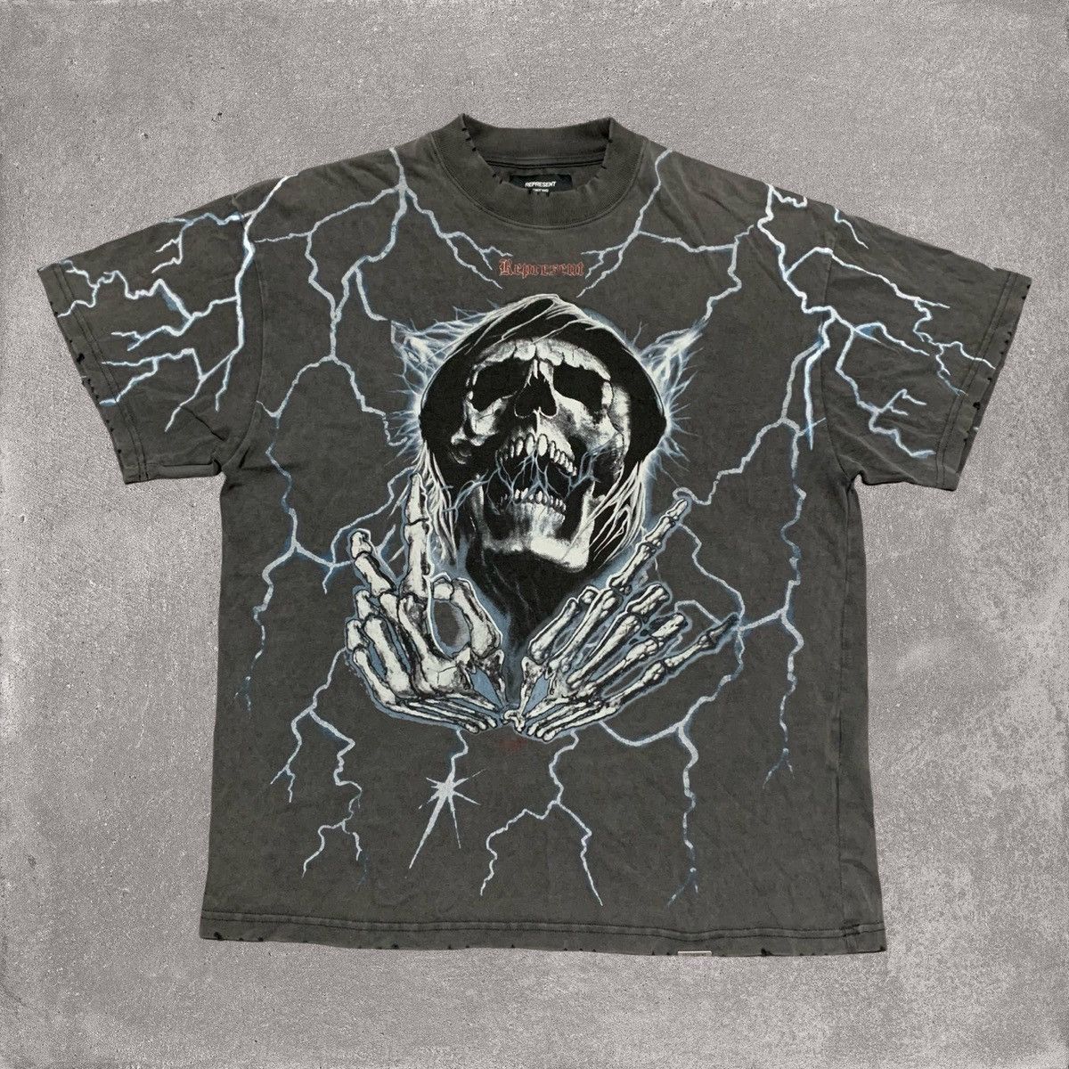 Represent Clo. Represent Medium Louder Then Hell Vintage Grey Tee Size US M / EU 48-50 / 2 - 1 Thumbnail
