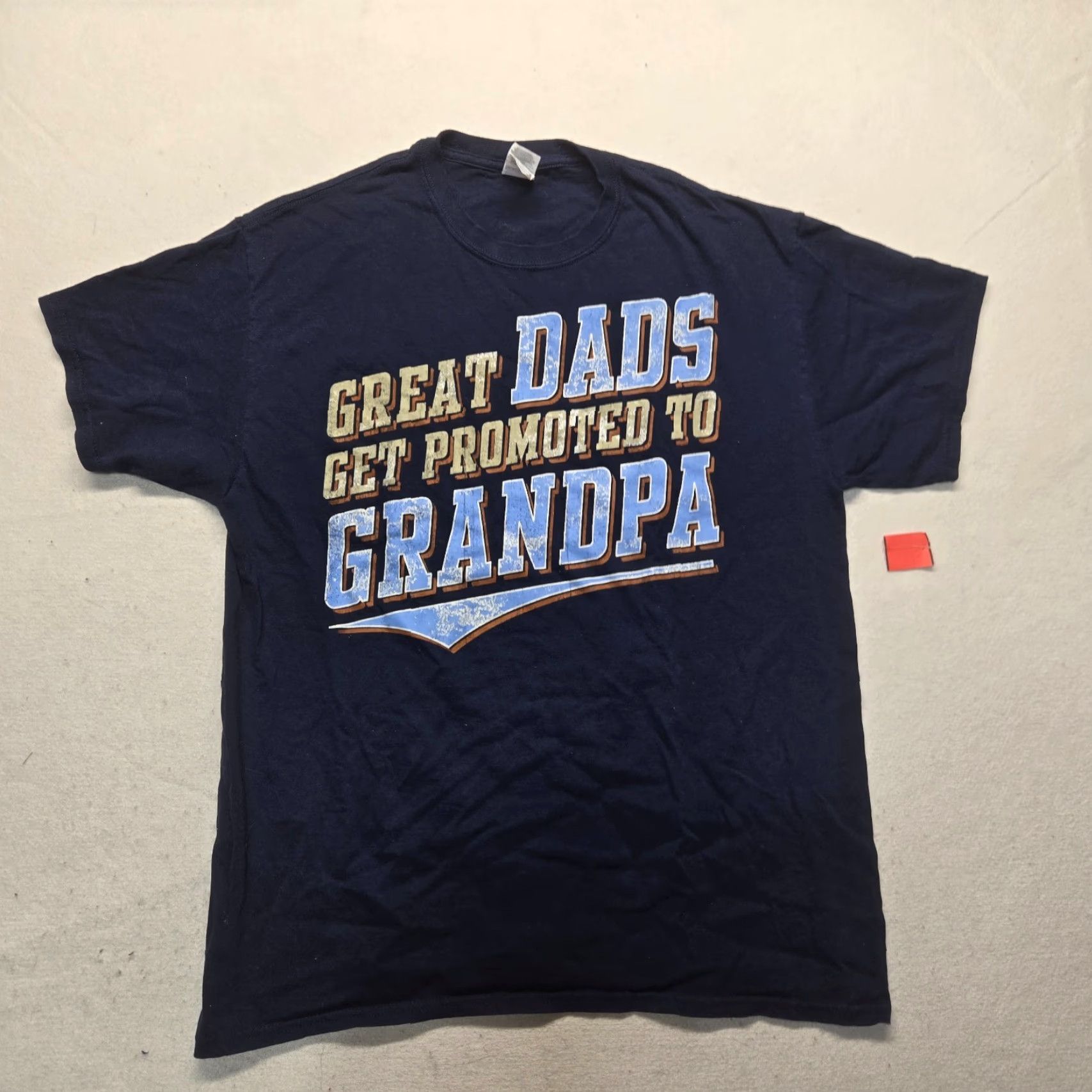 Port & Company Port & Company Blue T-Shirt "Great Get Promoted to Grandpa" Funny Theme Men's L Regular Short Sleeve Size US L / EU 52-54 / 3 - 2 Thumbnail