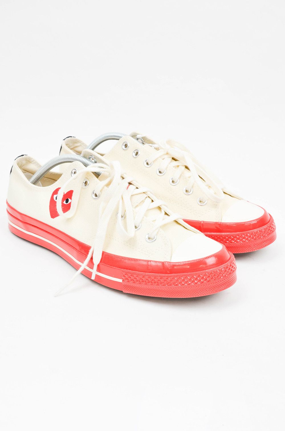 Comme des Garcons × Vans CDG Play Converse Chuck Taylor Low Red Sole Sneakers US 10 Size US 10 / EU 43 - 1 Thumbnail