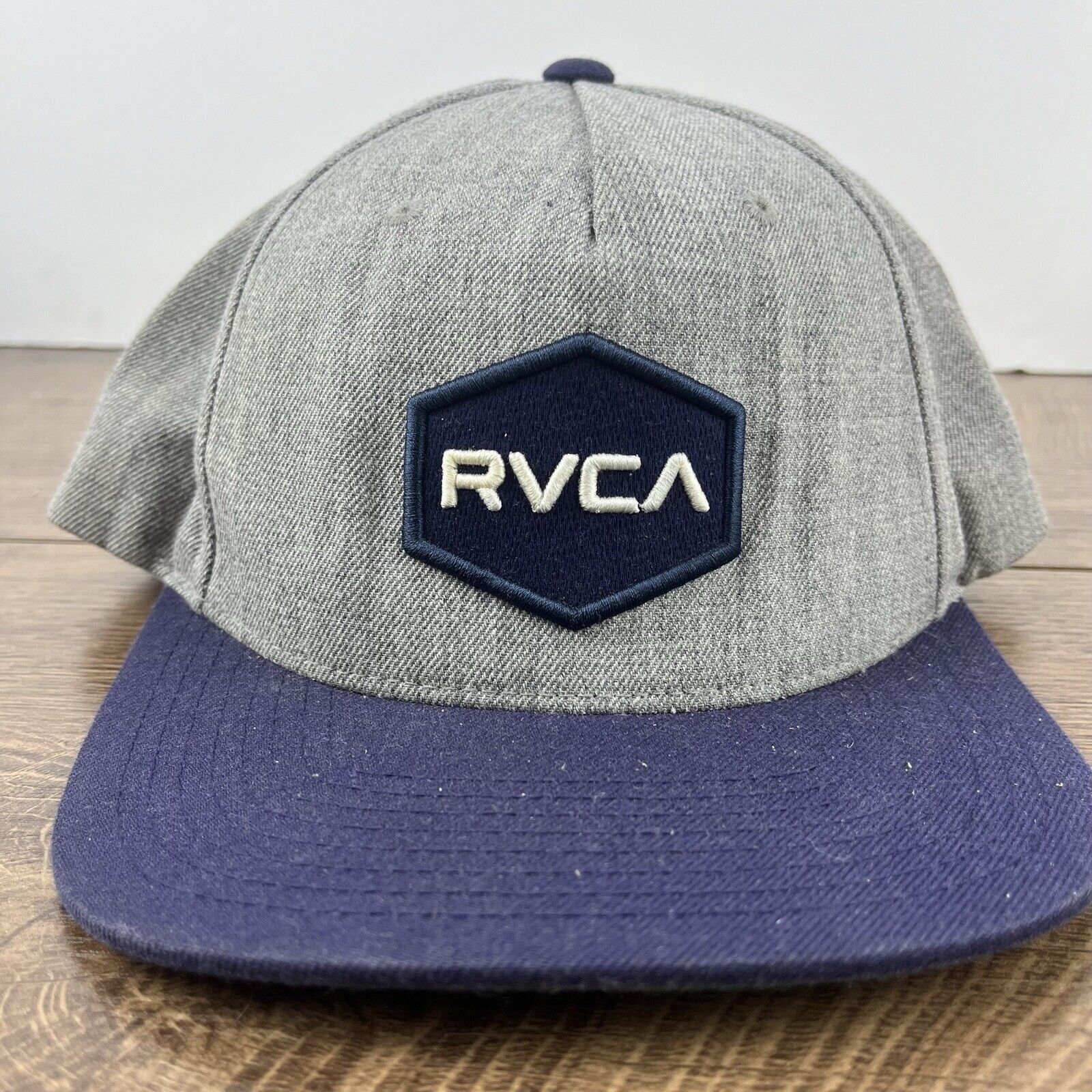 RVCA RVCA Hat RVCA Gray Snapback Hat Gray Adjustable Hat Adult Fi Size ONE SIZE - 5 Thumbnail