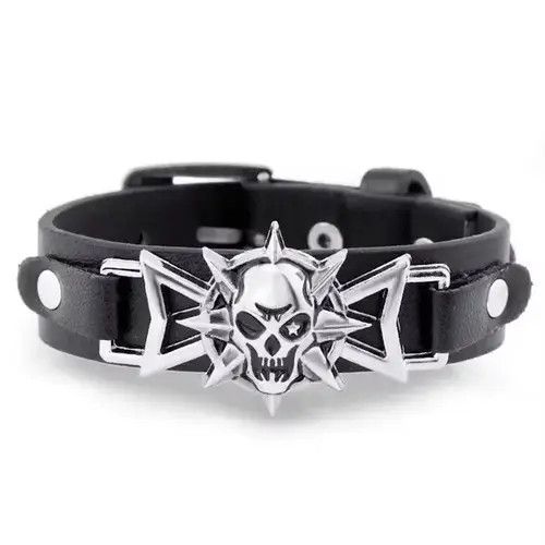 Other Skeleton Skull Punk Gothic Leather Buckle Bracelets🔥🔥🔥 Size ONE SIZE - 1 Thumbnail