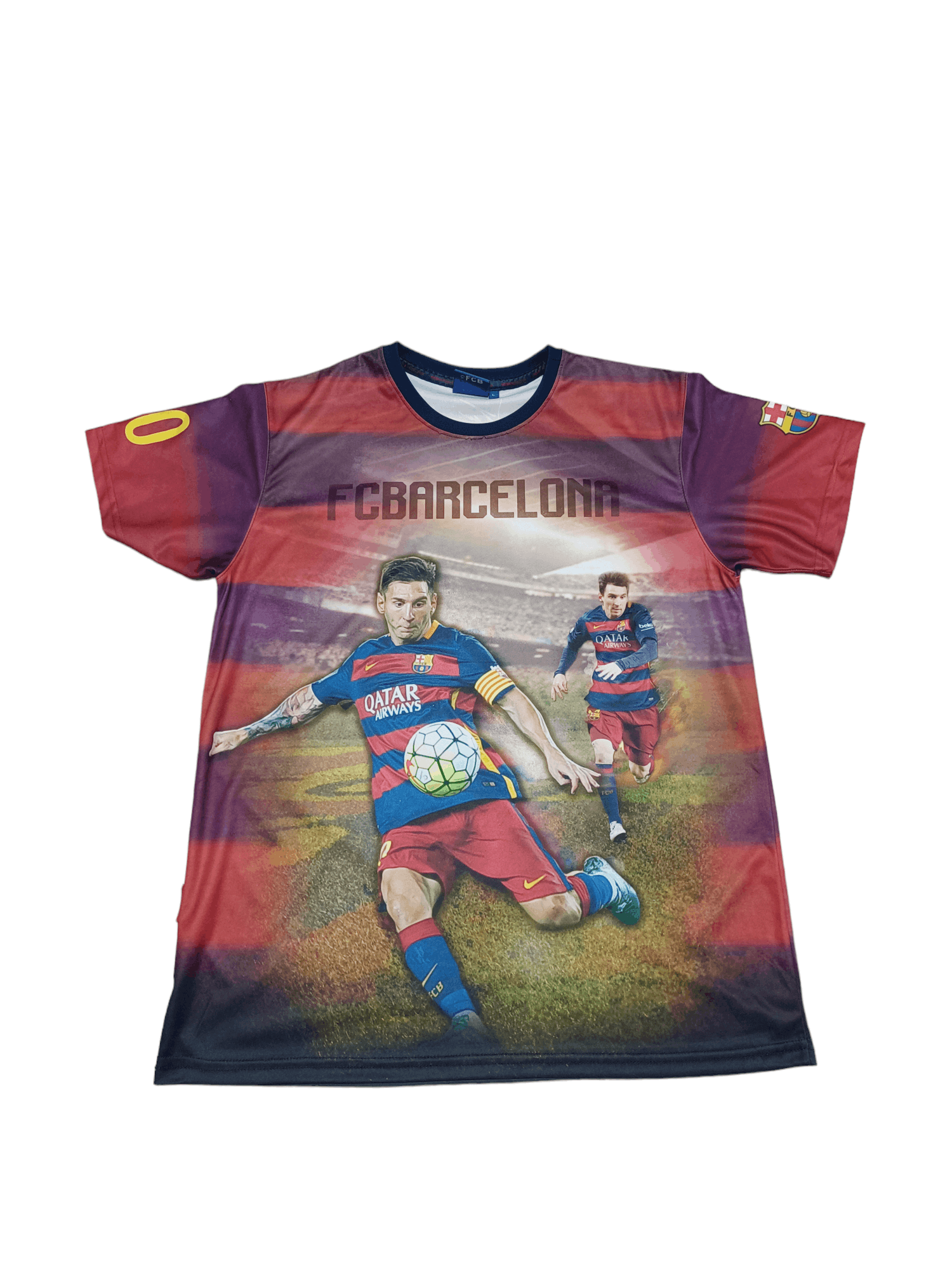 VINTAGE LIONEL MESSI FC BARCELONA MADE IN SPAIN SOCCER TEE