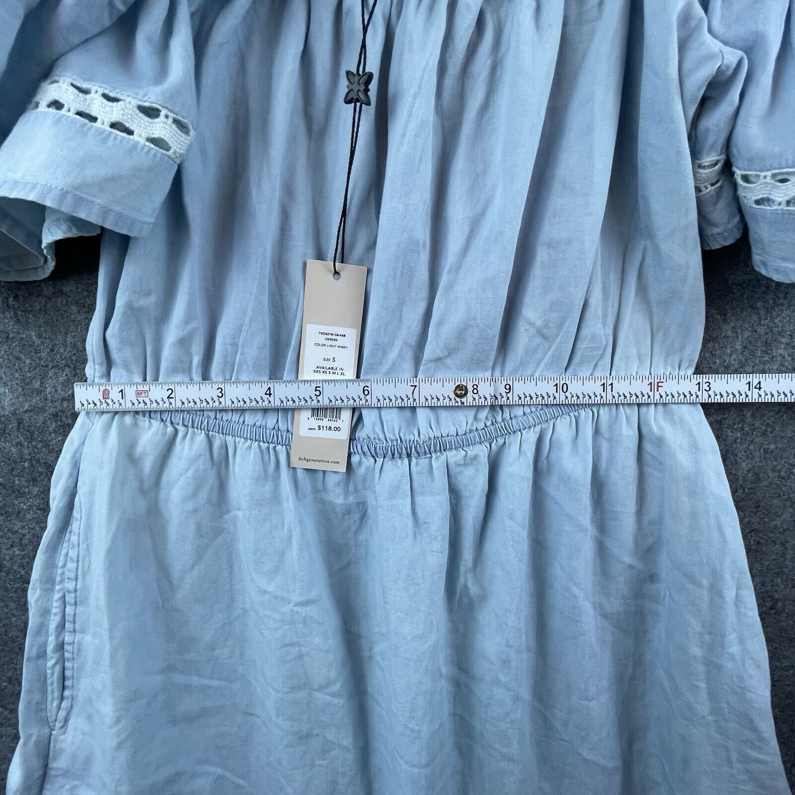 Bcbgmaxazria BCBGeneration Dress Small Country Peasant Tiered Ruffle Size S / US 4 / IT 40 - 4 Thumbnail