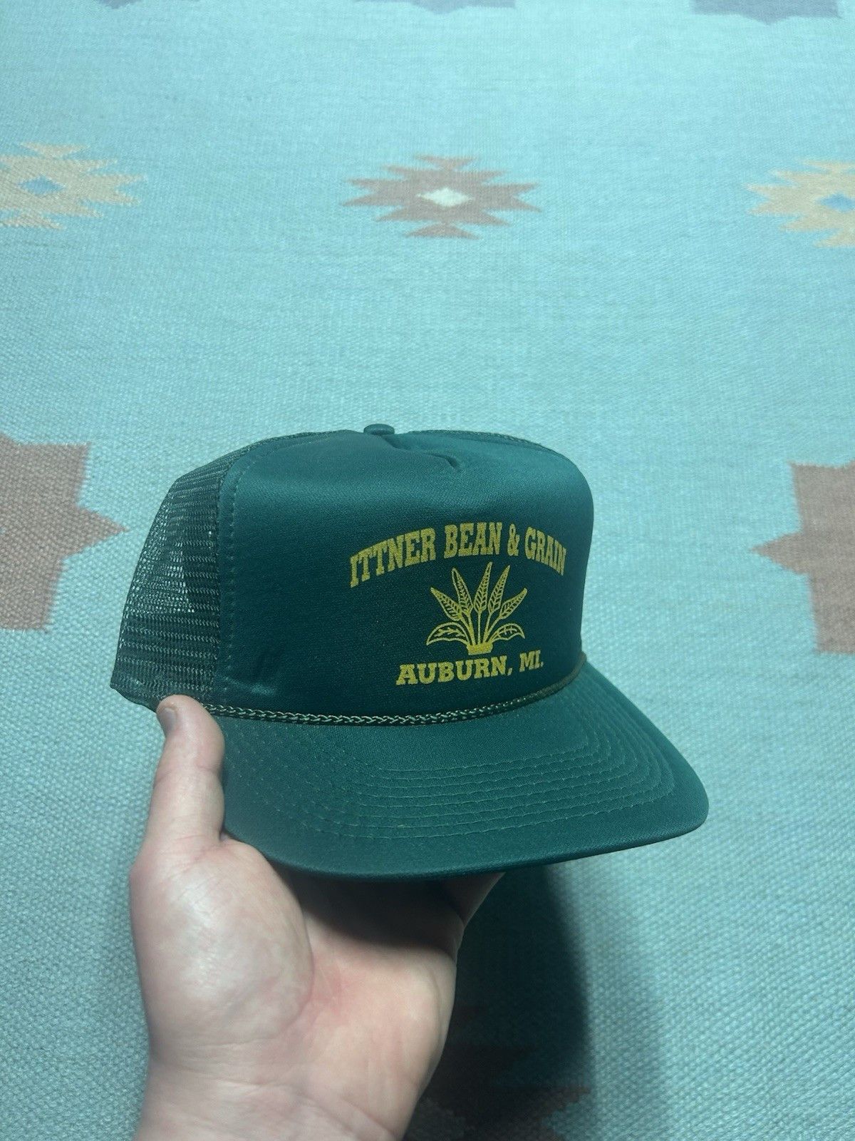 Vintage Vtg trucker hat Ittner bean grain Auburn Michigan farm snap Size ONE SIZE - 1 Thumbnail