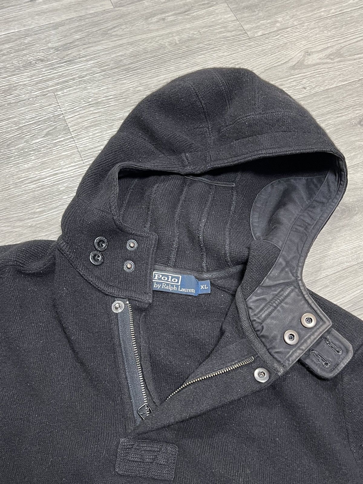 Polo Ralph Lauren Rare Polo Ralph Lauren vintage 1/4 zip lana wool hoodie Size US XL / EU 56 / 4 - 5 Thumbnail