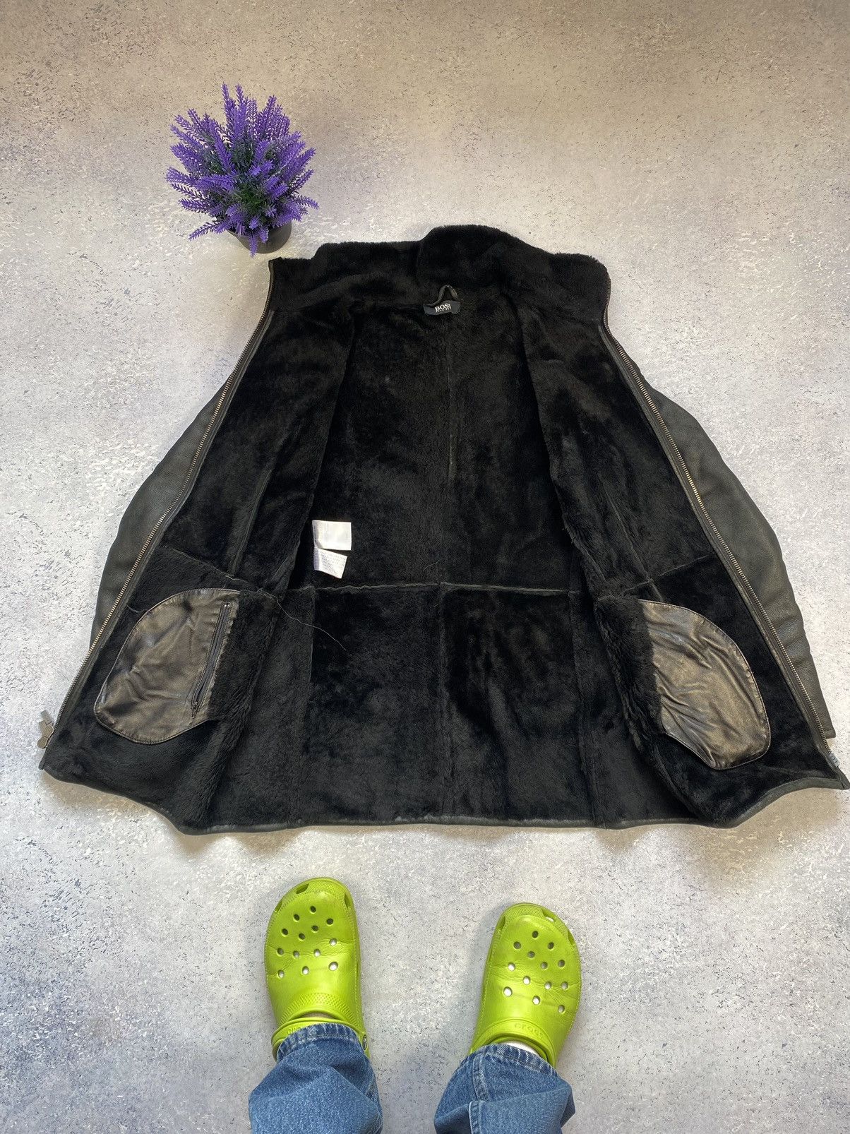 Hugo Boss × Leather Luxury Black Hugo Boss Women’s Leather Coat Size USA 8 Size M / US 6-8 / IT 42-44 - 6 Thumbnail