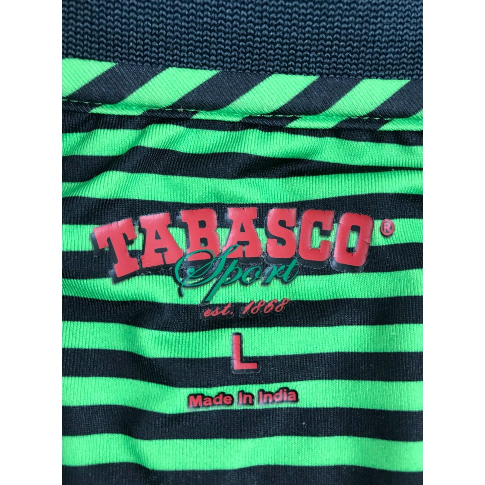 Vintage TABASCO Sport Polo Shirt Size L Green Black Striped 1/4 Button Up Short Sleeve Mens Regular Size US L / EU 52-54 / 3 - 5 Thumbnail