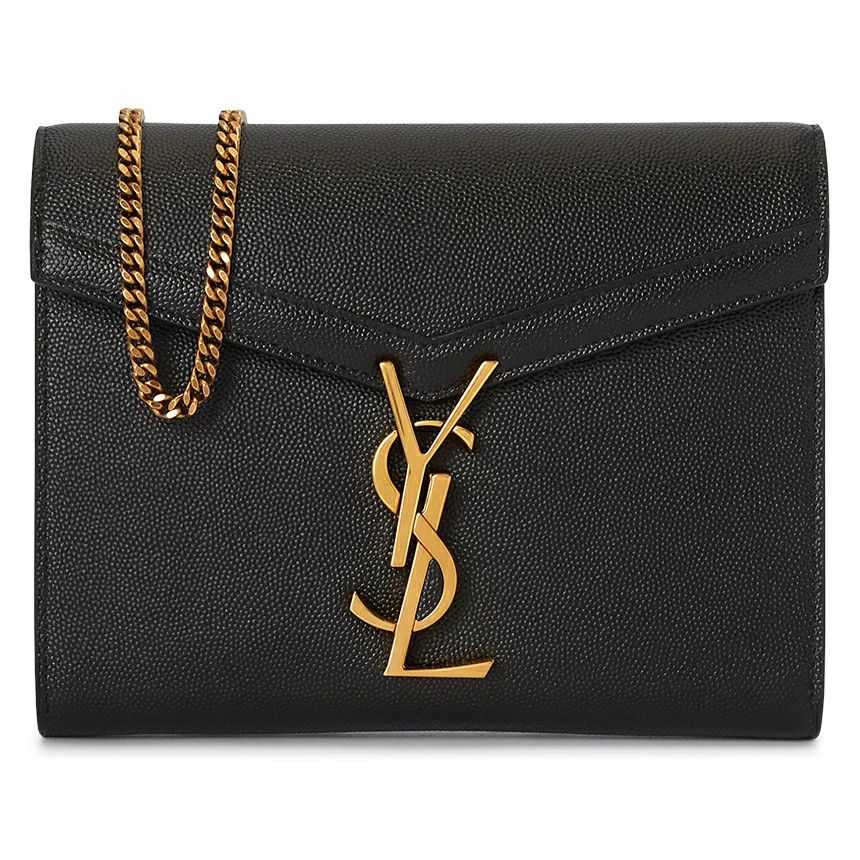 Saint Laurent Shoulder Bag Cowhide Handle Bag Black