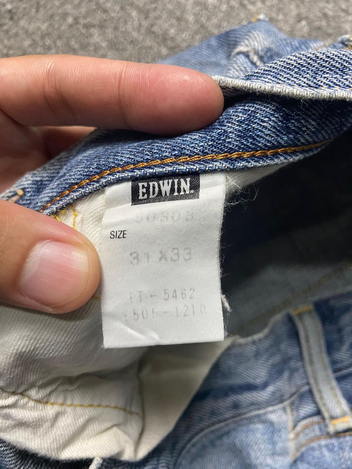 Edwin EDWIN 503 Regular Fit Ripped Denim Jeans (141) Size US 31 - 6 Thumbnail