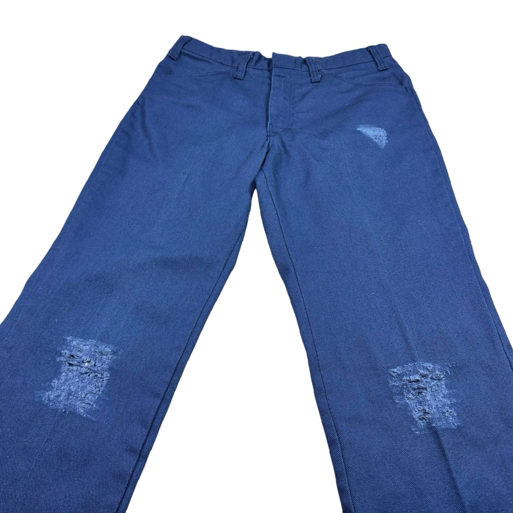 Dickies Dickies Pants Men 31x31 USA Made Distress Talon Zip Work 80s 70s Utility Casual Pants Blue Size US 31 - 2 Thumbnail