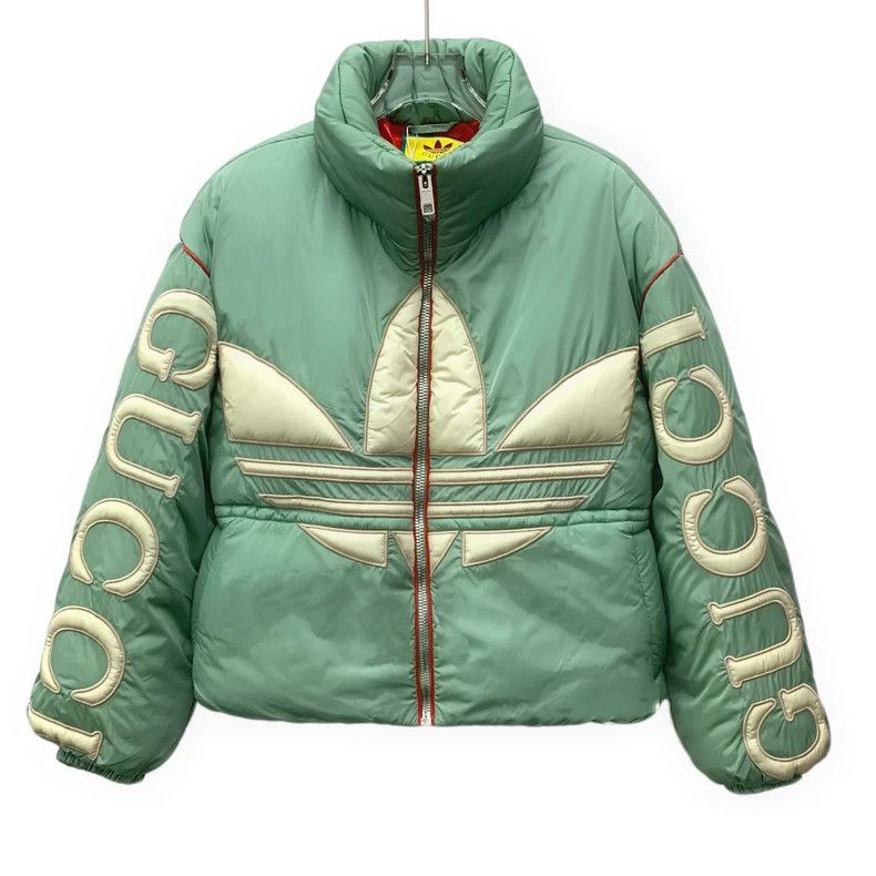 Gucci Co-branded light green stand-up collar zipper long-sl