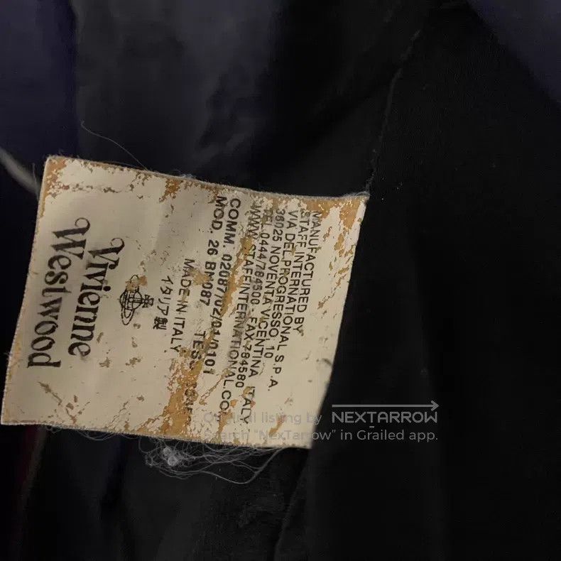 Vivienne Westwood Vivienne Westwood Blue and Black Striped Wool Blazer Size S / US 4 / IT 40 - 8 Thumbnail