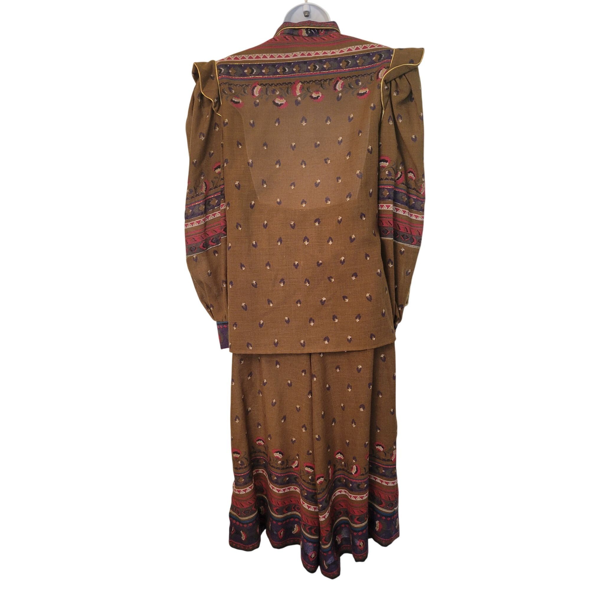 Vintage Vintage Joseph Piselli Bal De Grace 2 Piece Set 8 Paisley Pr Size M / US 6-8 / IT 42-44 - 3 Thumbnail