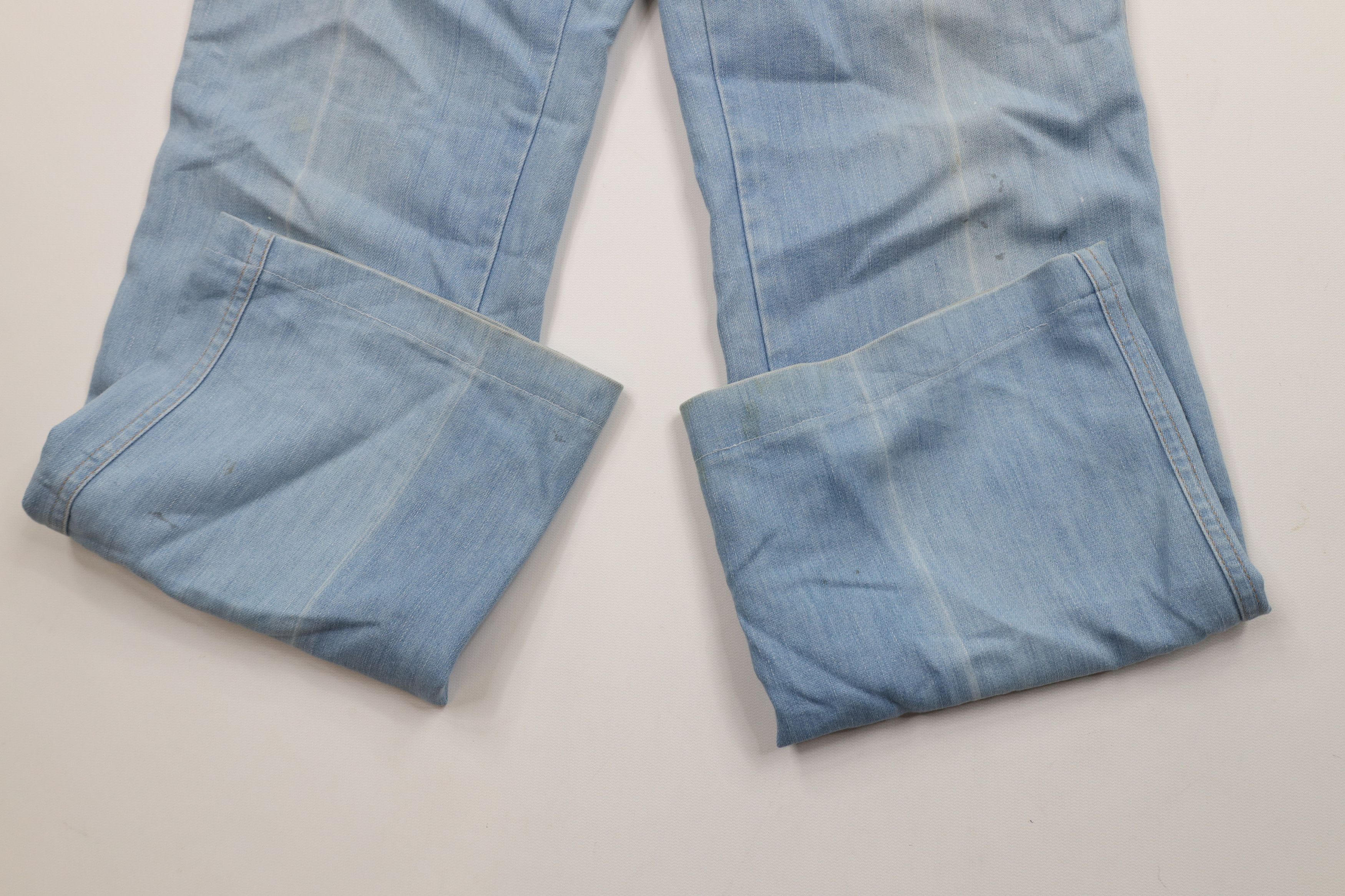 Vintage Vintage 70s Streetwear Flared Wide Leg Denim Jeans Blue USA Size 27" / US 4 / IT 40 - 9 Thumbnail