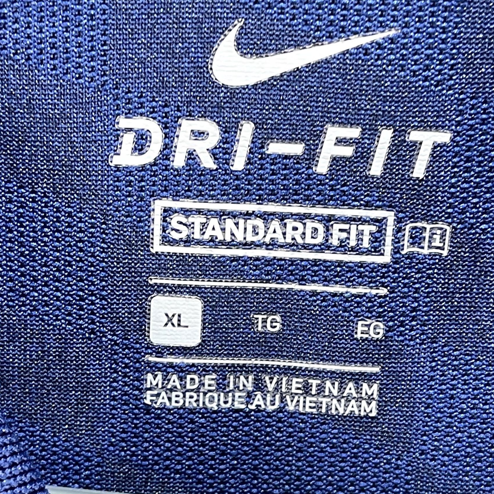 Nike Nike Dri-FIT Polo Shirt Mens XL Blue Standard Fit Tonal Check Golf Swoosh Sport Size US XL / EU 56 / 4 - 5 Thumbnail
